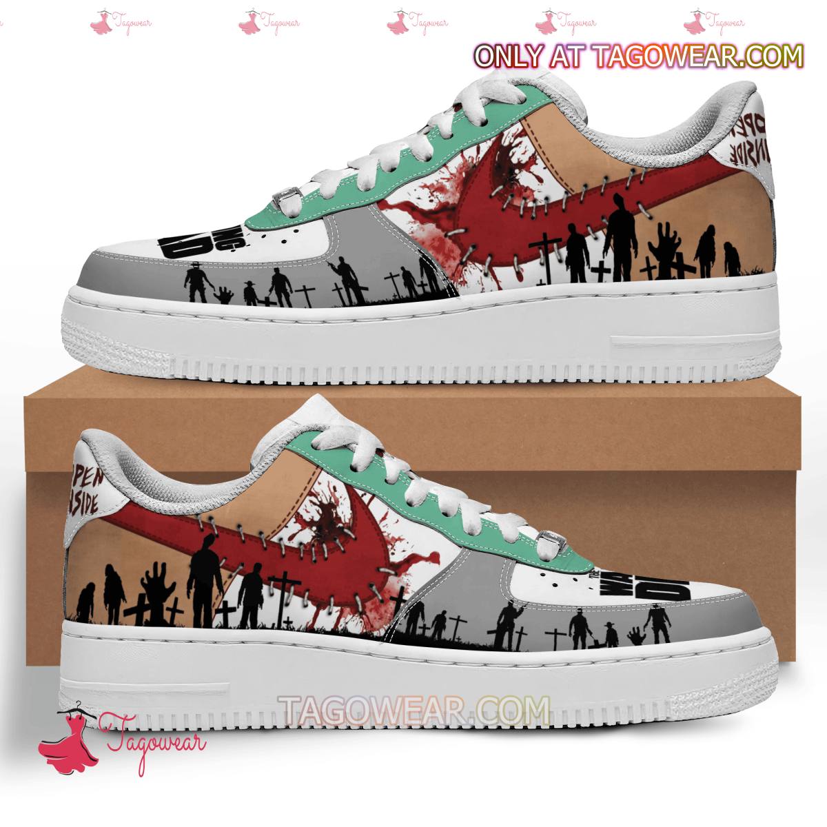 Ideafootwear The Walking Dead Air Low-Top Sneakers Shoes For Men And Women 4