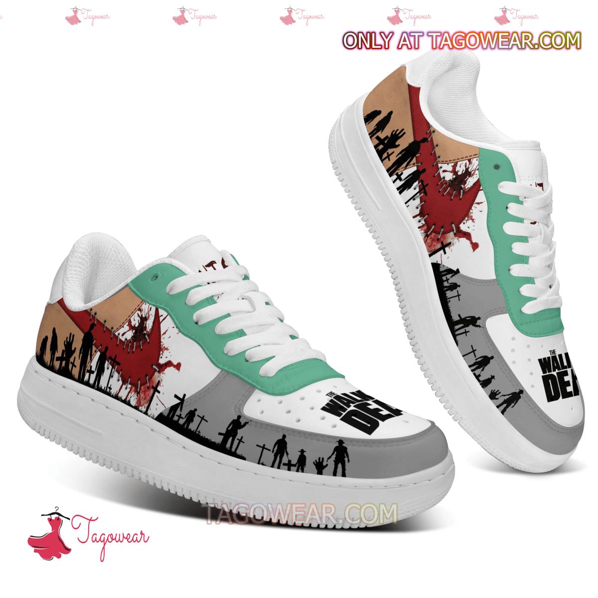 Ideafootwear The Walking Dead Air Low-Top Sneakers Shoes For Men And Women 2