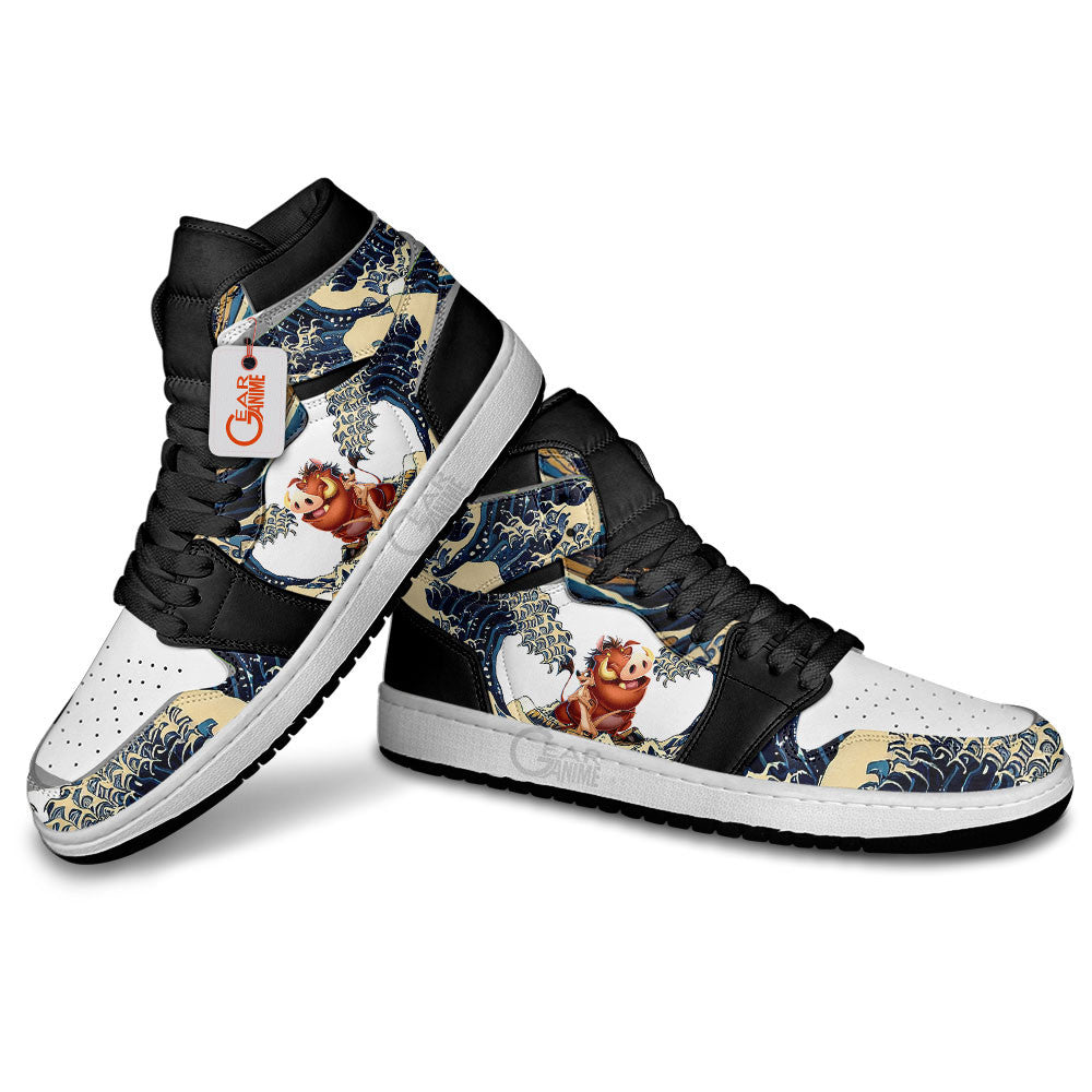 Ideafootwear Timon and Pumbaa AJ1 High Sneakers Shoes For Men And Women