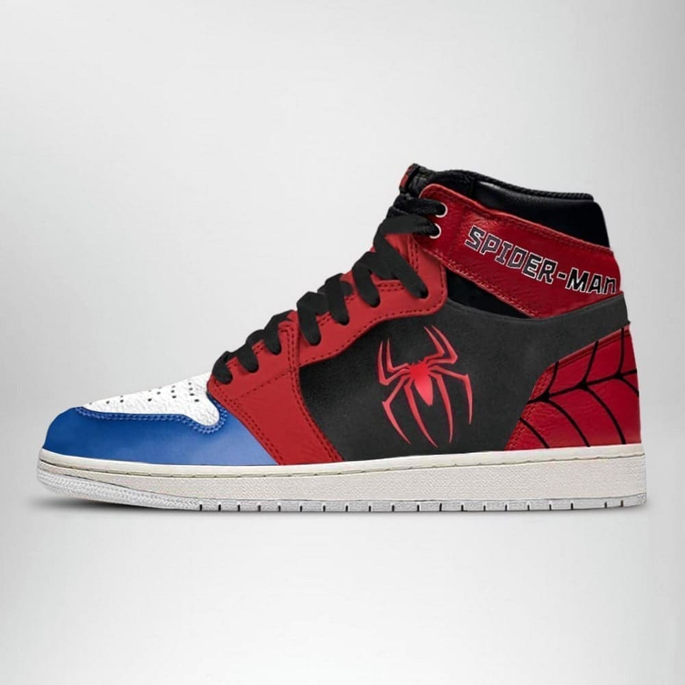 Ideafootwear Tobey Maguire Spider-Man AJ1 High Sneakers Shoes For Men And Women