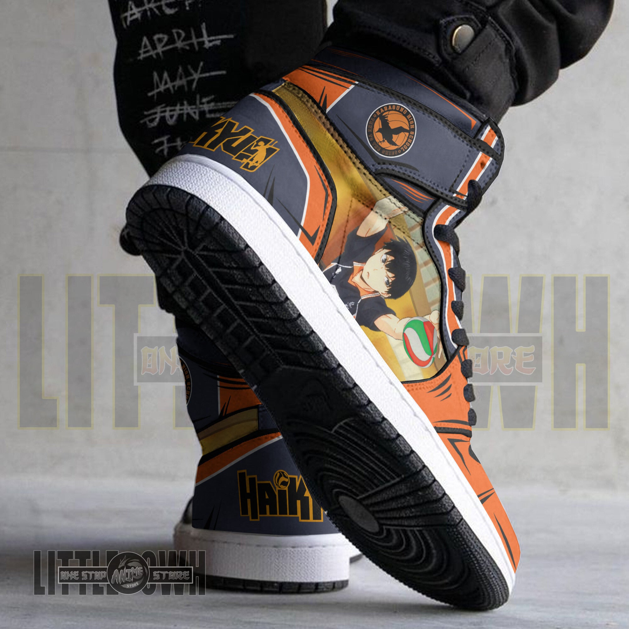Ideafootwear Tobio Kageyama AJ1 High Sneakers Shoes For Men And Women