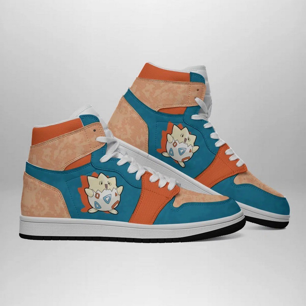 Ideafootwear Togepi Attack Pokemon  AJ1 High Sneakers Shoes For Men And Women