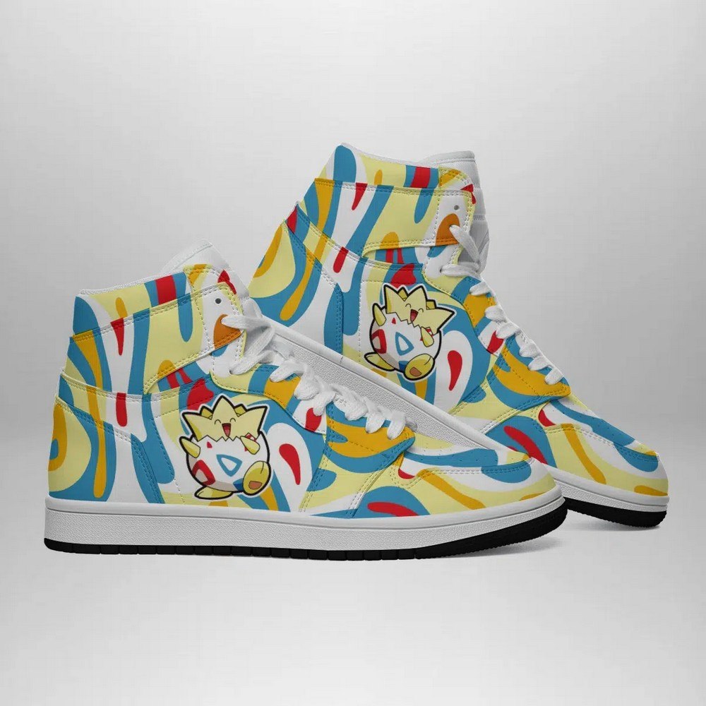 Ideafootwear Togepi Trippy Pokemon  AJ1 High Sneakers Shoes For Men And Women