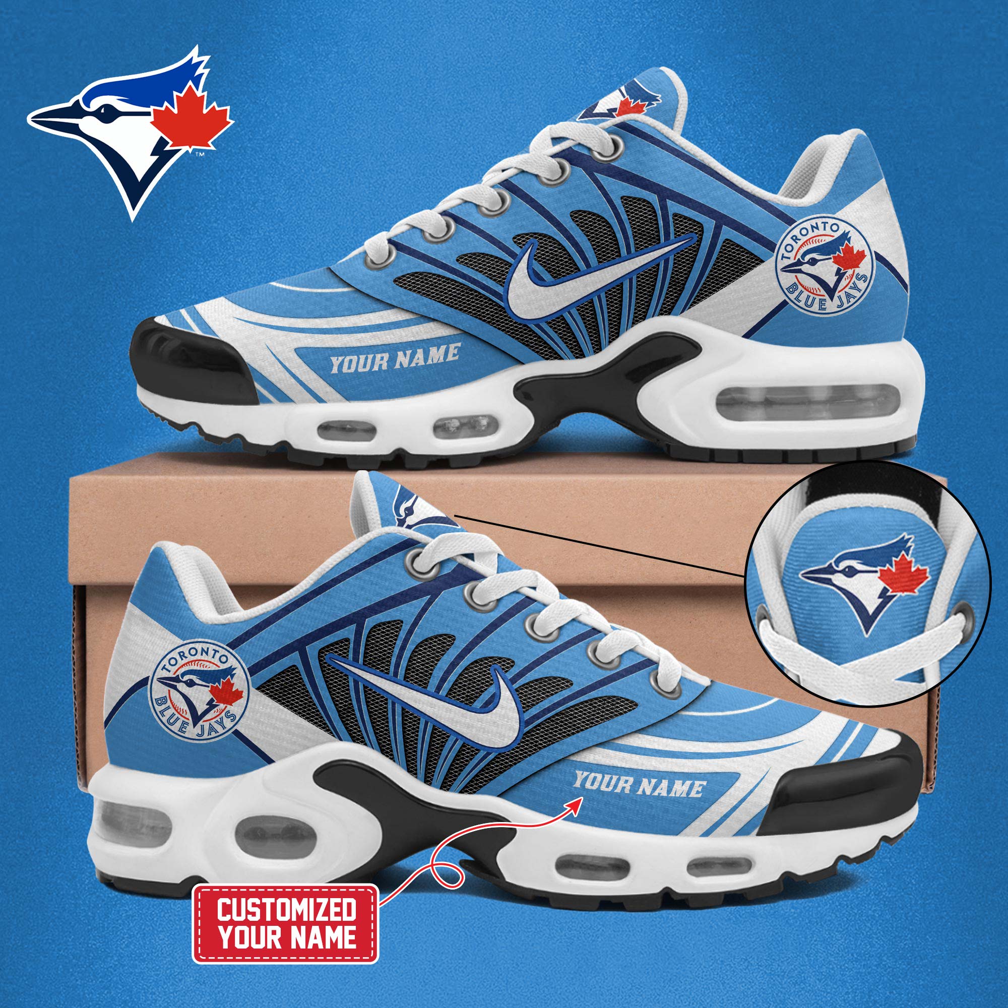 Ideafootwear Toronto Blue Jays TN Shoes Sneakers For Men And Women