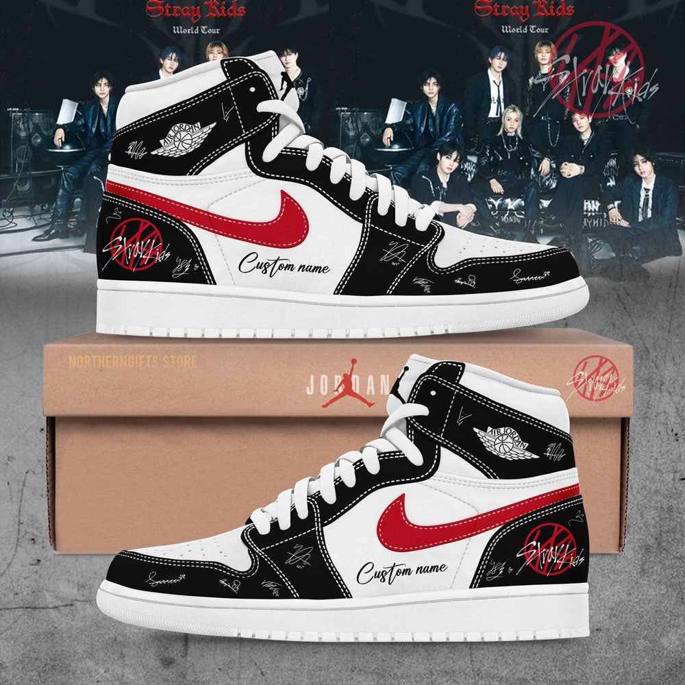 Ideafootwear Tottenham Hotspur x Stray Kids AJ1 High Sneakers Shoes For Men And Women