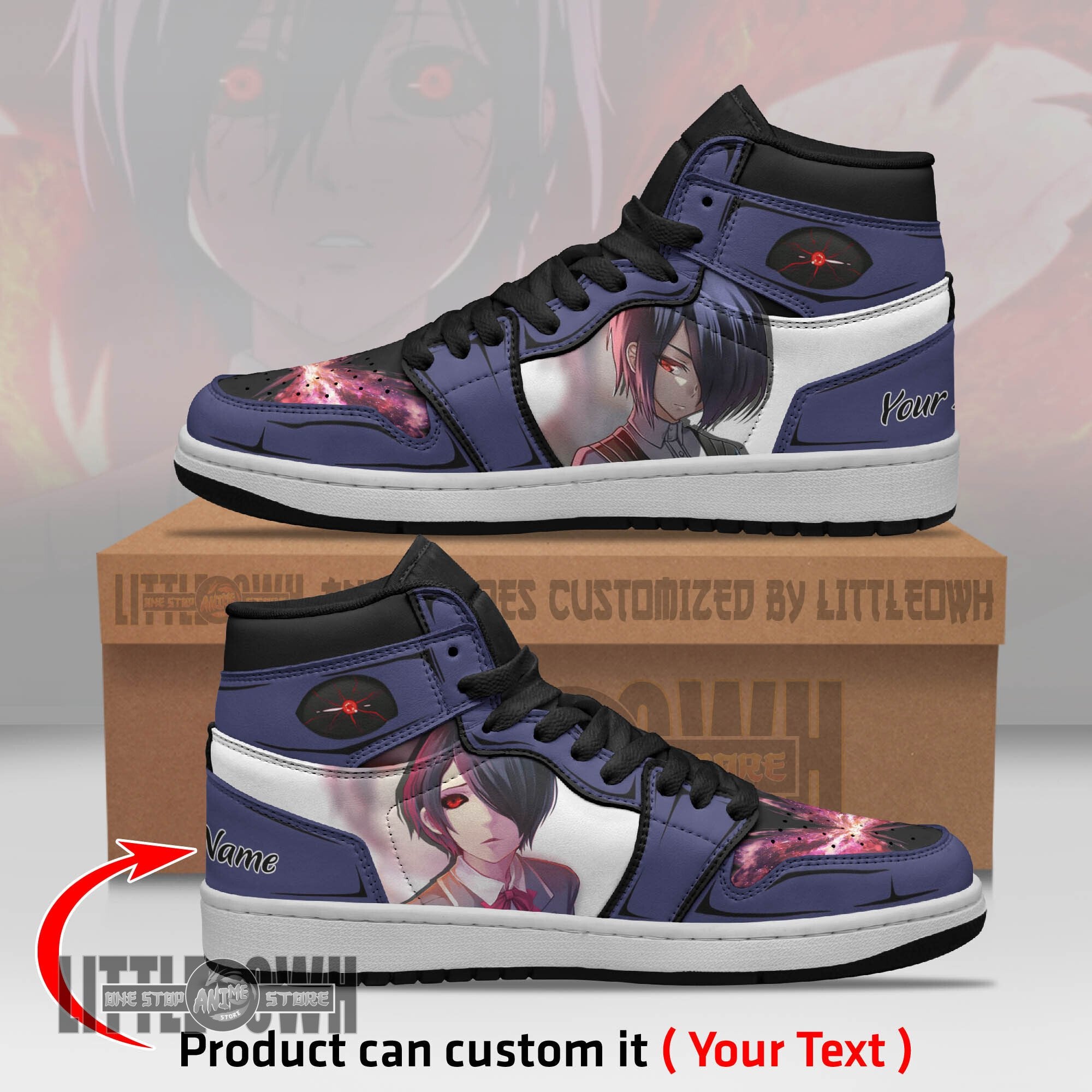 Ideafootwear Touka Kirishima AJ1 High Sneakers Shoes For Men And Women
