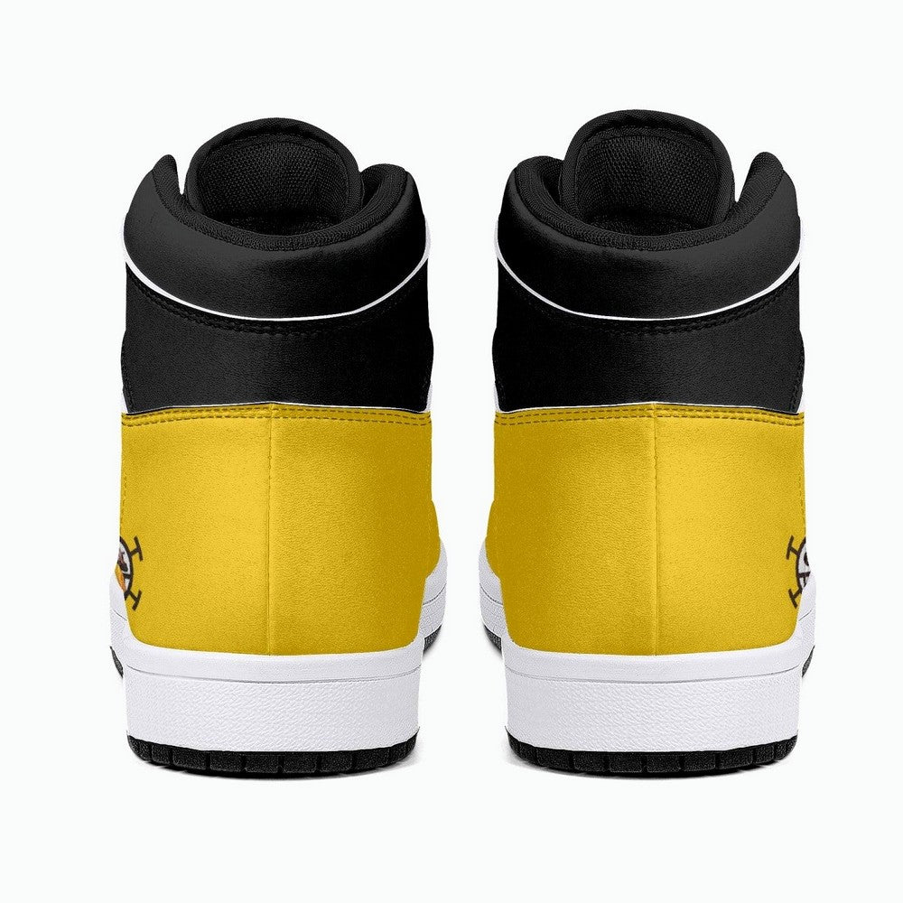 Ideafootwear Trafalgar D. Water Law One Piece AJ1 High Sneakers Shoes For Men And Women