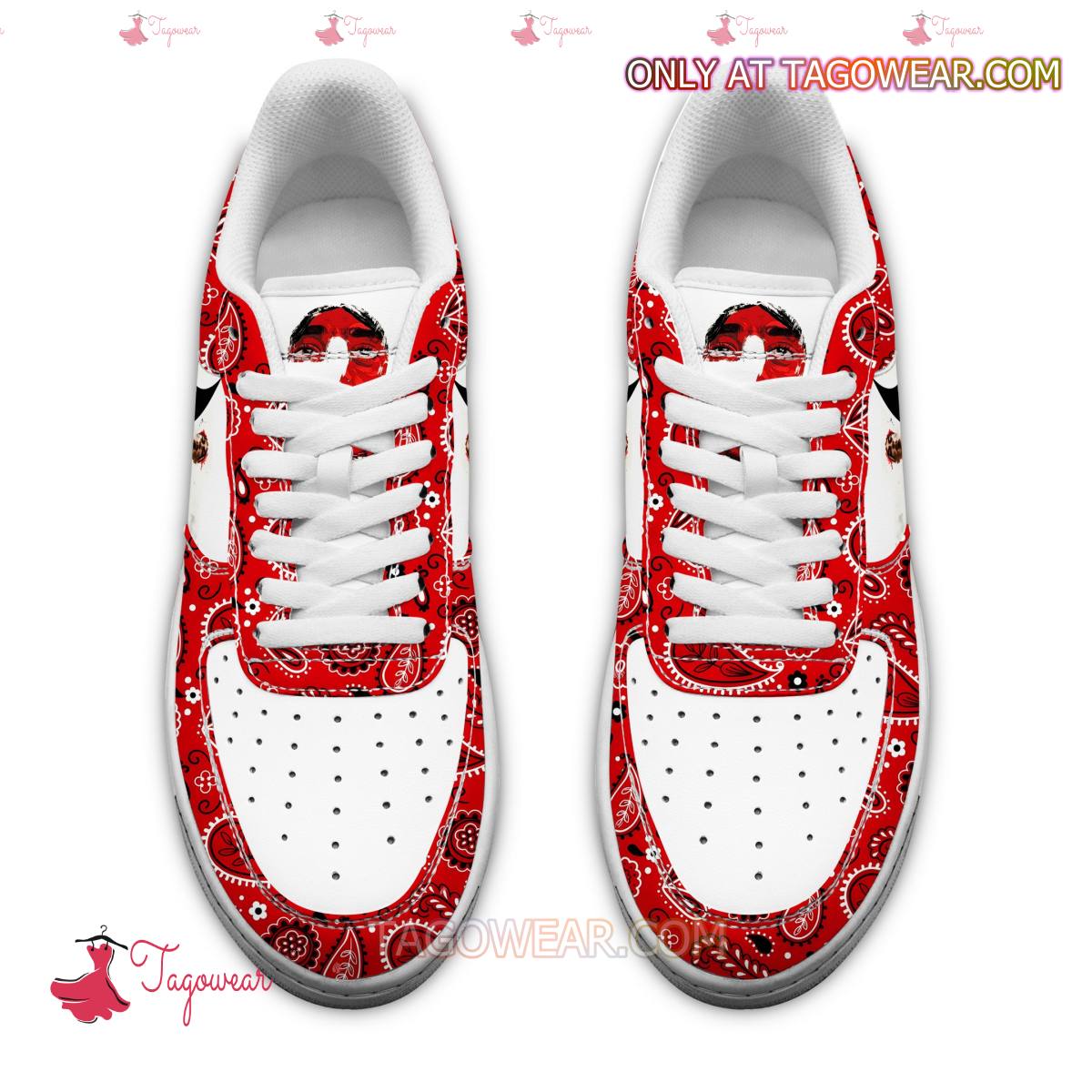 Ideafootwear Tupac Shakur Air Low-Top Sneakers Shoes For Men And Women 2