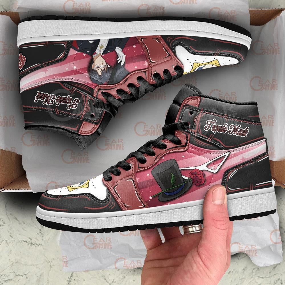 Ideafootwear Tuxedo Mask AJ1 High Sneakers Shoes For Men And Women