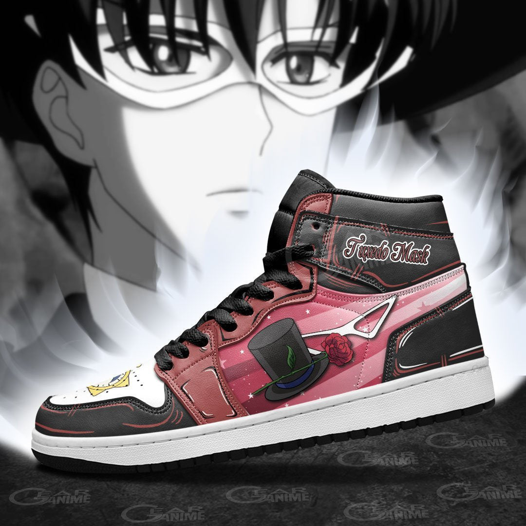 Ideafootwear Tuxedo Mask AJ1 High Sneakers Shoes For Men And Women