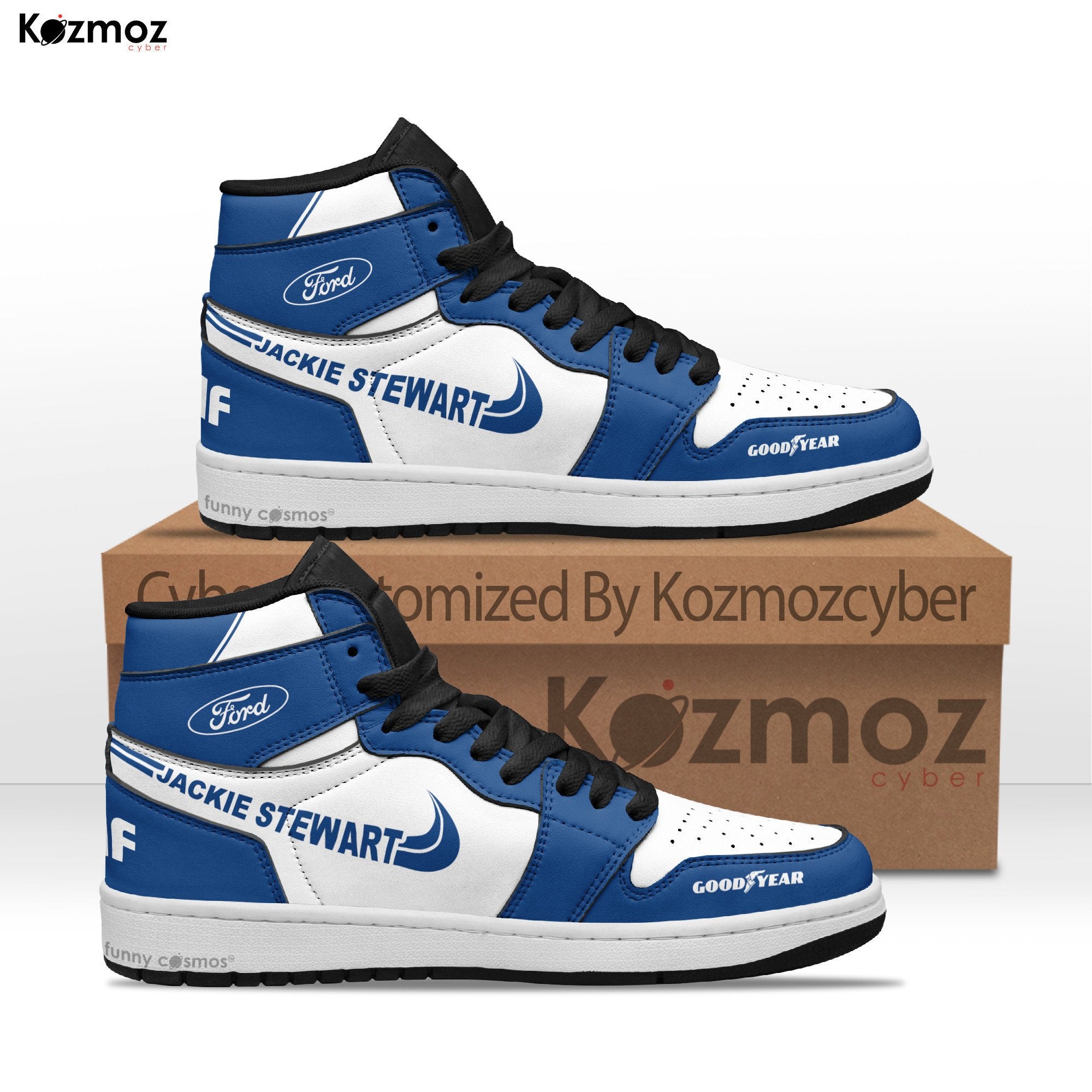 Ideafootwear Tyrrell Jackie Stewart AJ1 High Sneakers Shoes For Men And Women