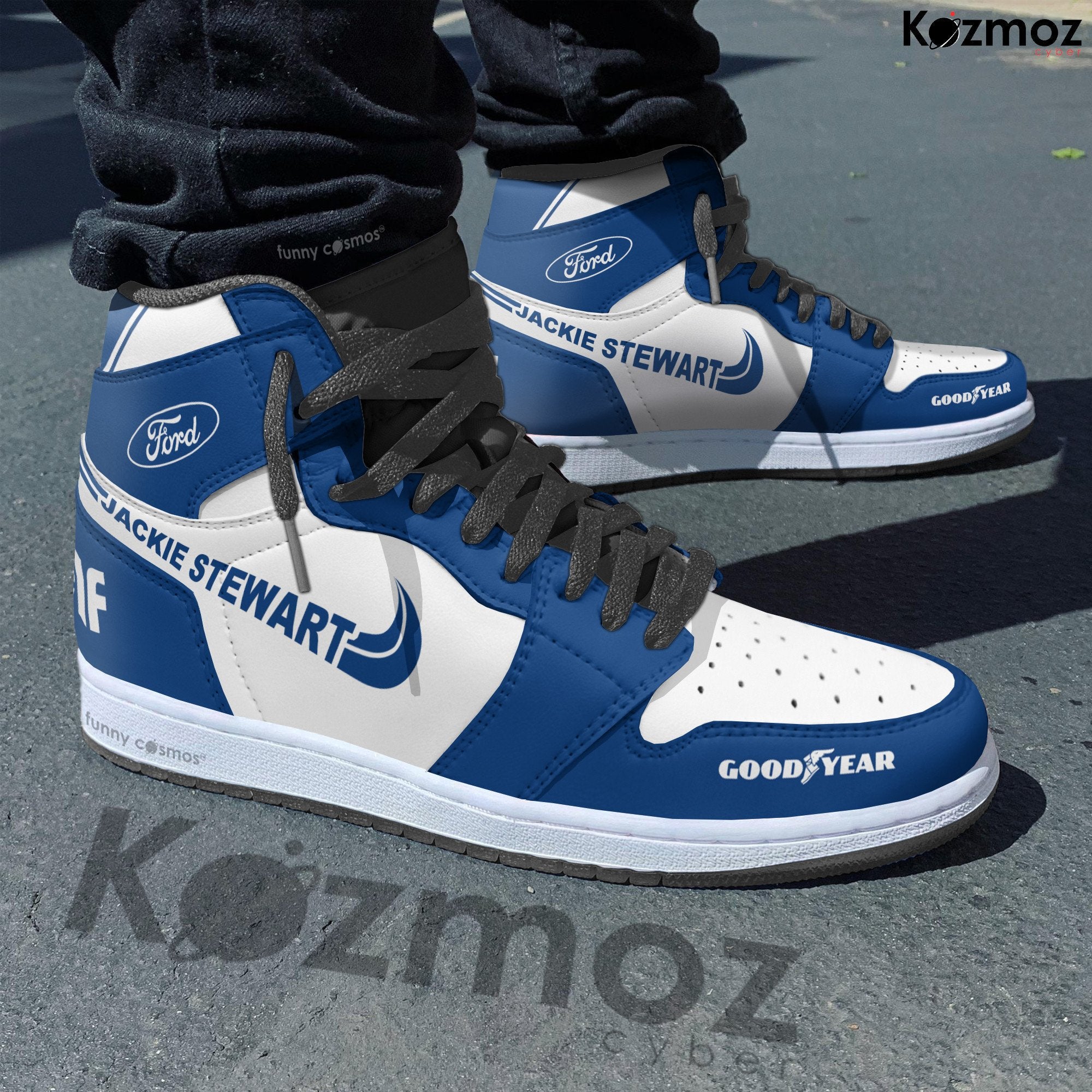 Ideafootwear Tyrrell Jackie Stewart AJ1 High Sneakers Shoes For Men And Women