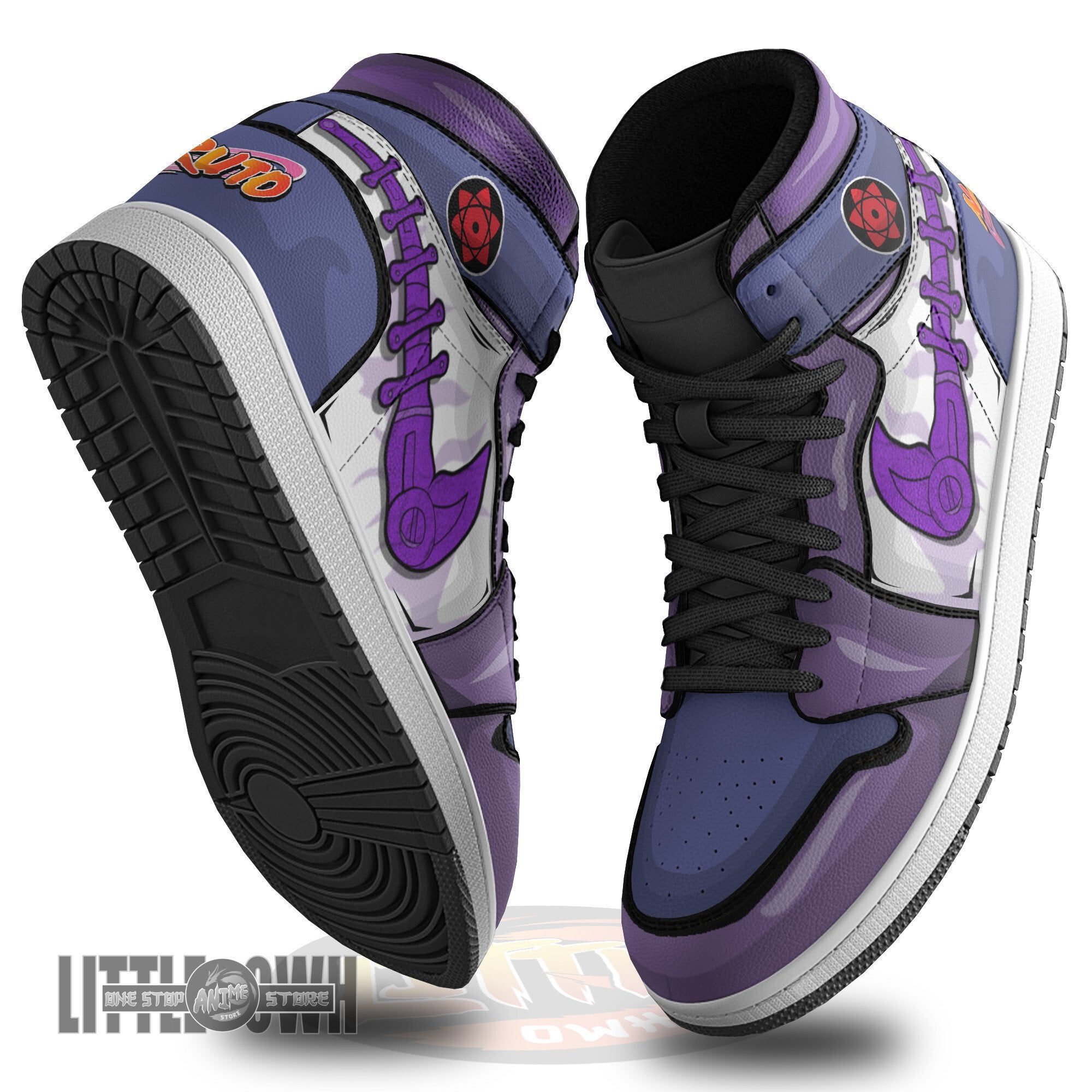 Ideafootwear Uchiha Sasuke Susanoo AJ1 High Sneakers Shoes For Men And Women