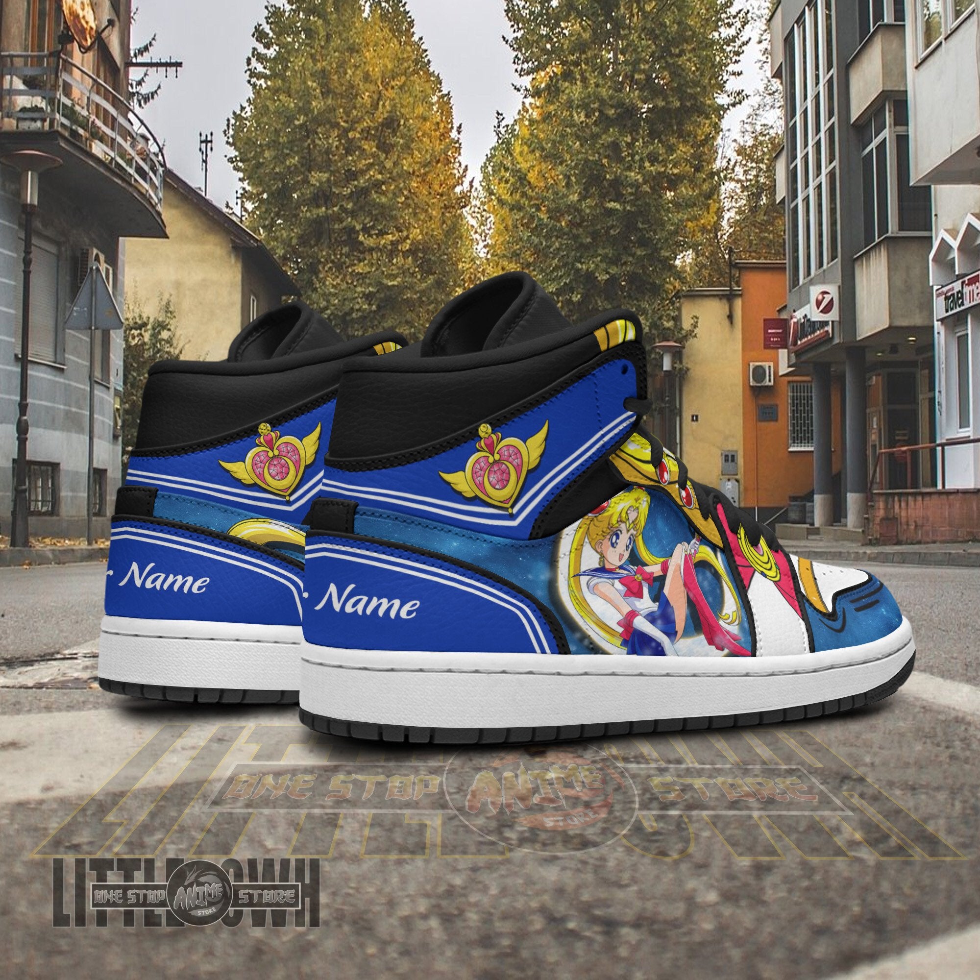 Ideafootwear Usagi Tsukino AJ1 High Sneakers Shoes For Men And Women