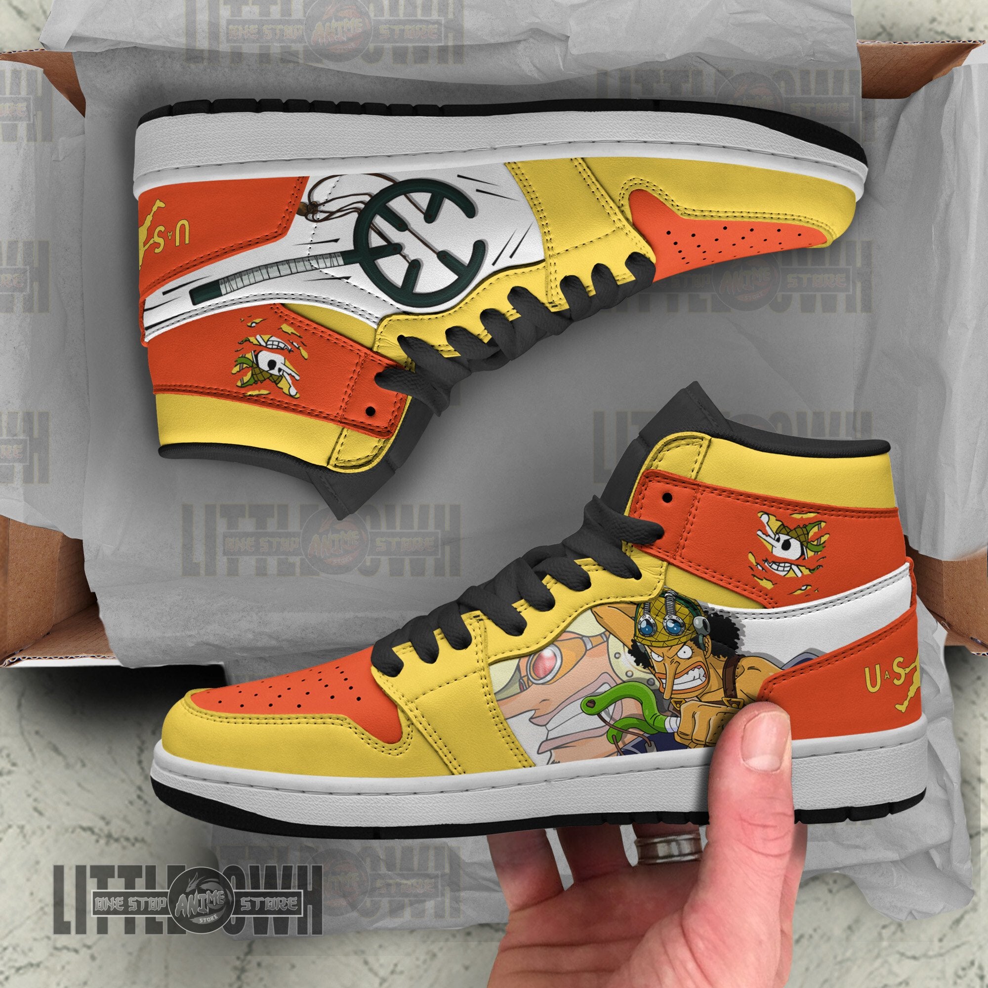 Ideafootwear Usopp AJ1 High Sneakers Shoes For Men And Women