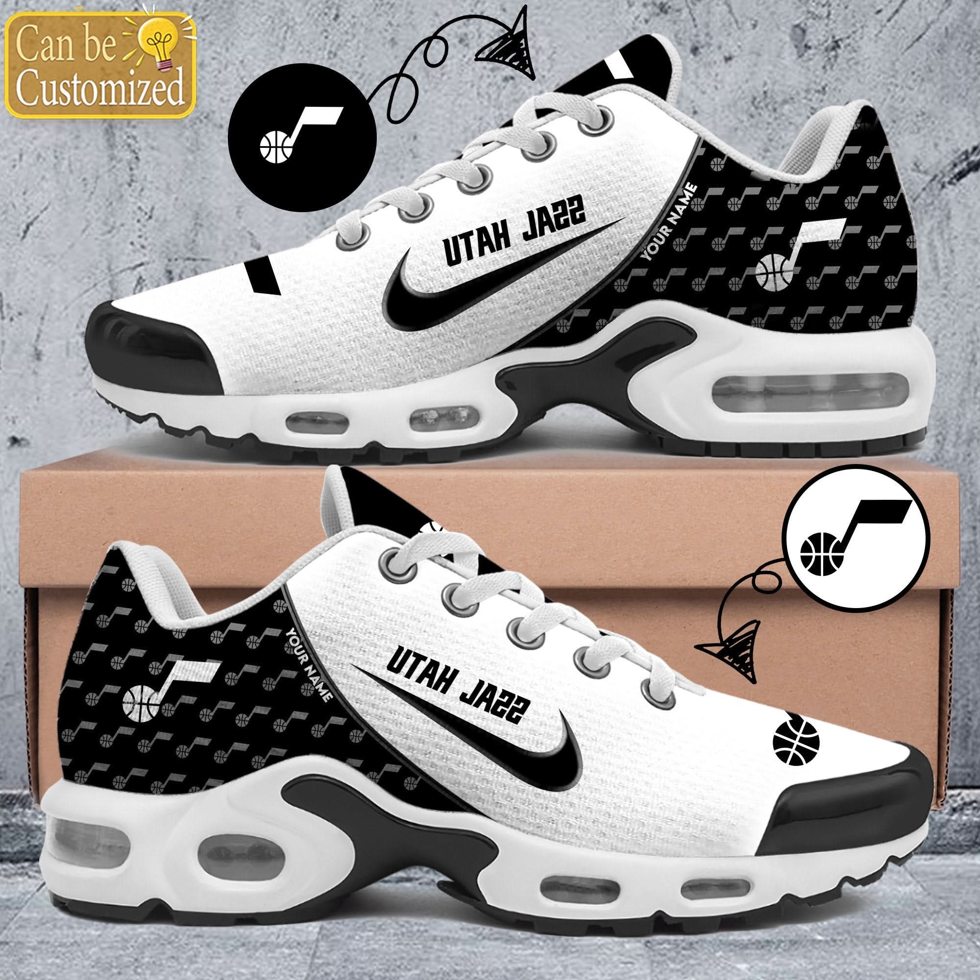 Ideafootwear Utah Jazz TN Shoes Sneakers For Men And Women