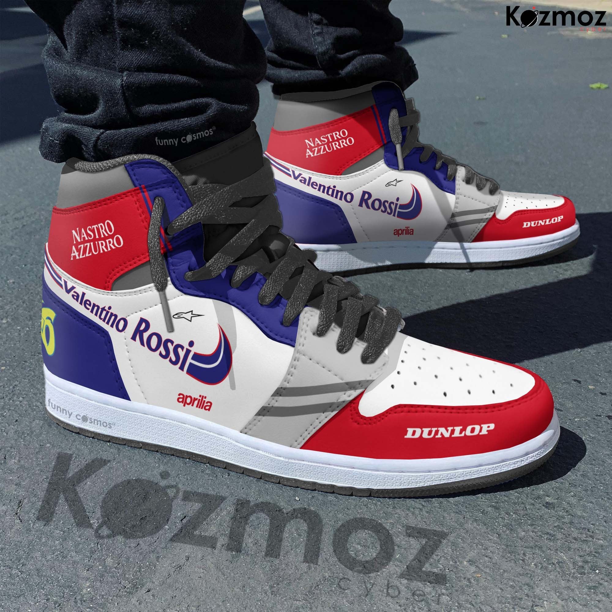 Ideafootwear Valentino Rossi AJ1 High Sneakers Shoes For Men And Women