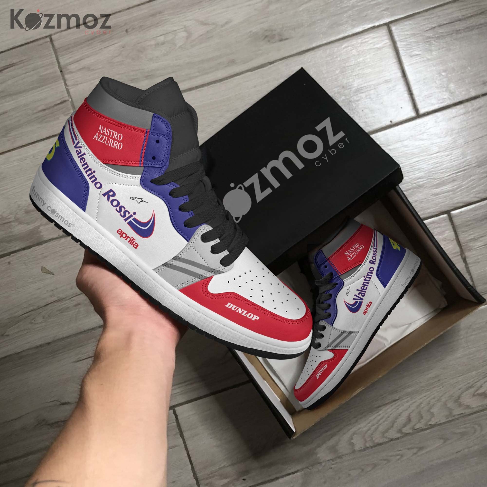 Ideafootwear Valentino Rossi AJ1 High Sneakers Shoes For Men And Women