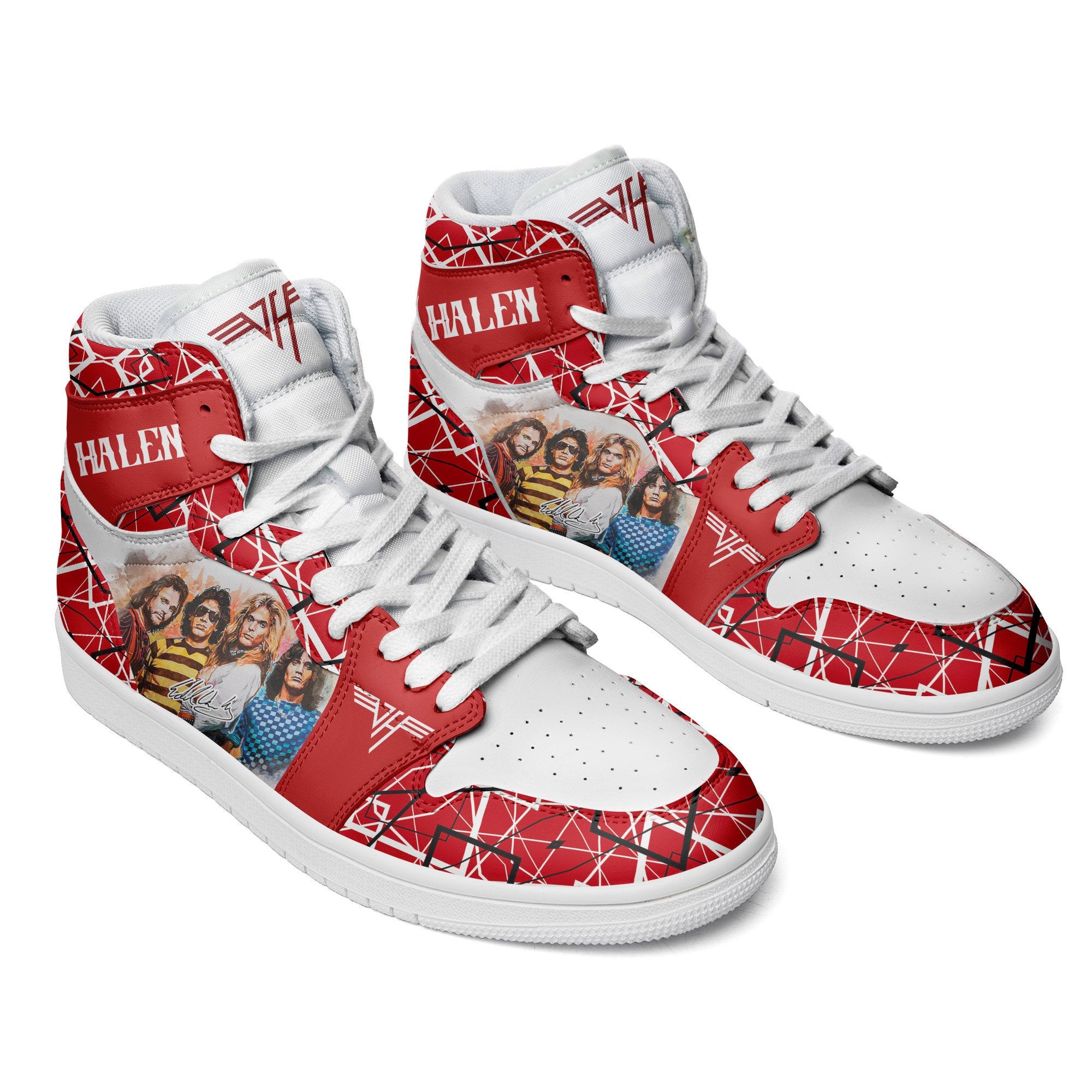 Ideafootwear Van Halen AJ1 High Sneakers Shoes For Men And Women