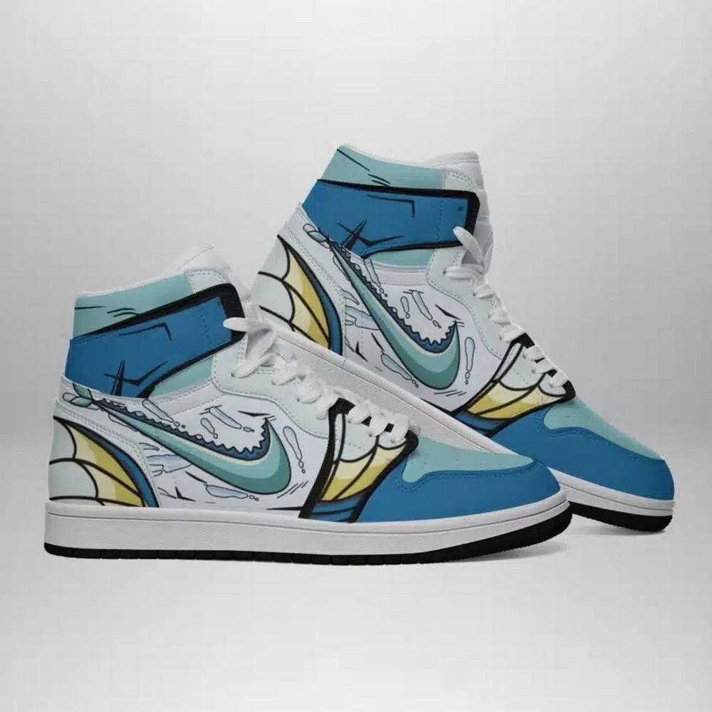 Ideafootwear Vaporeon Pokemon  AJ1 High Sneakers Shoes For Men And Women