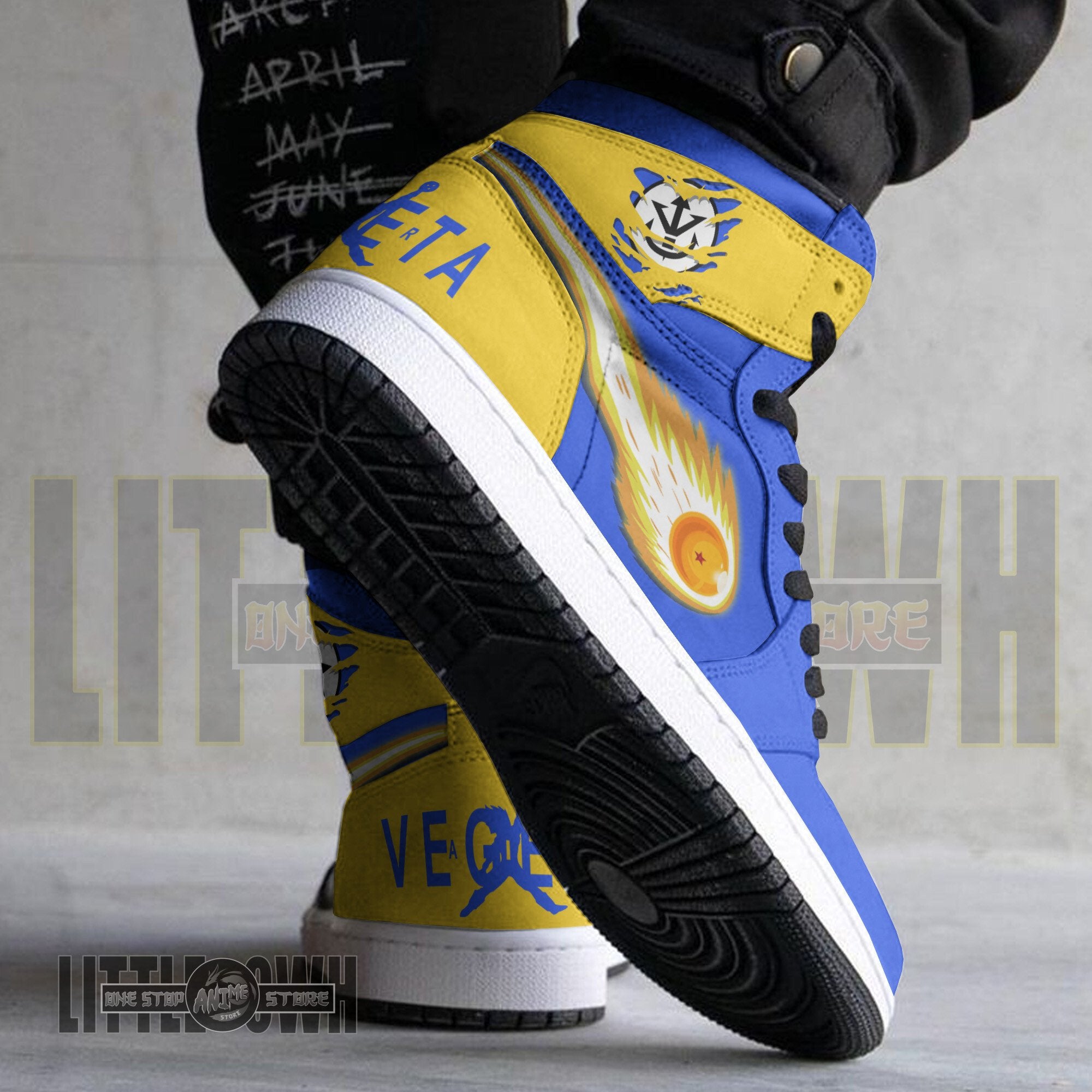 Ideafootwear Vegeta AJ1 High Sneakers Shoes For Men And Women