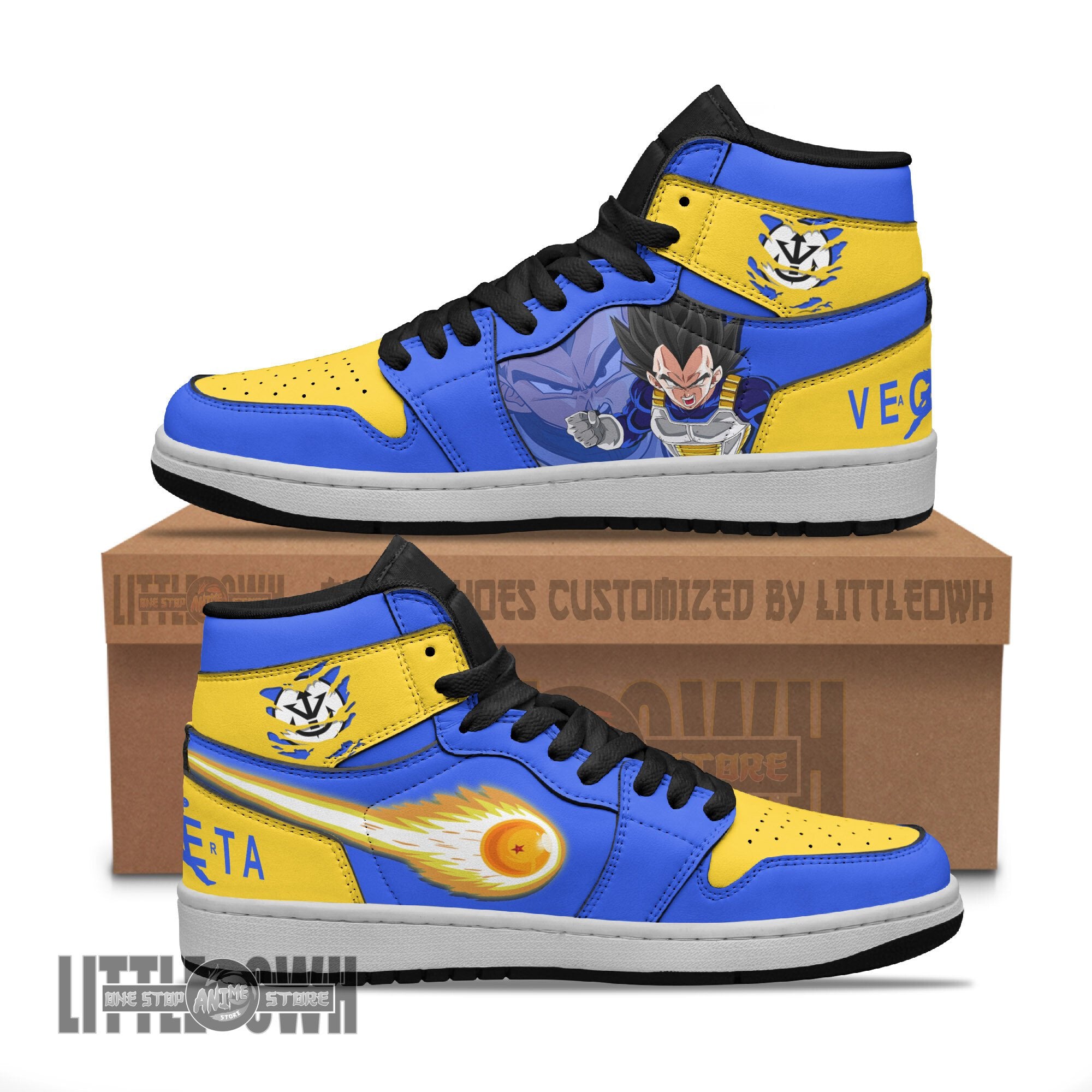 Ideafootwear Vegeta AJ1 High Sneakers Shoes For Men And Women