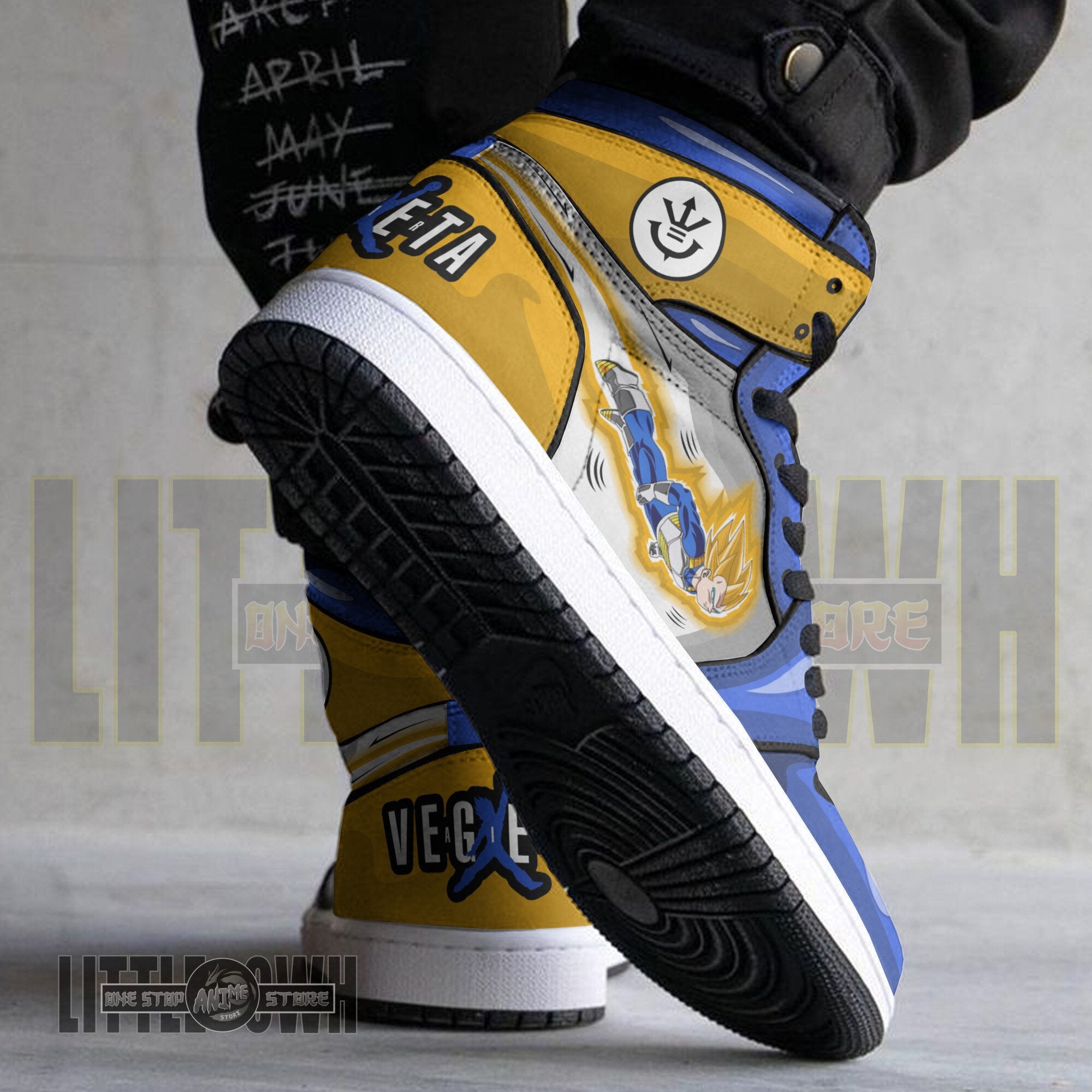 Ideafootwear Vegeta AJ1 High Sneakers Shoes For Men And Women