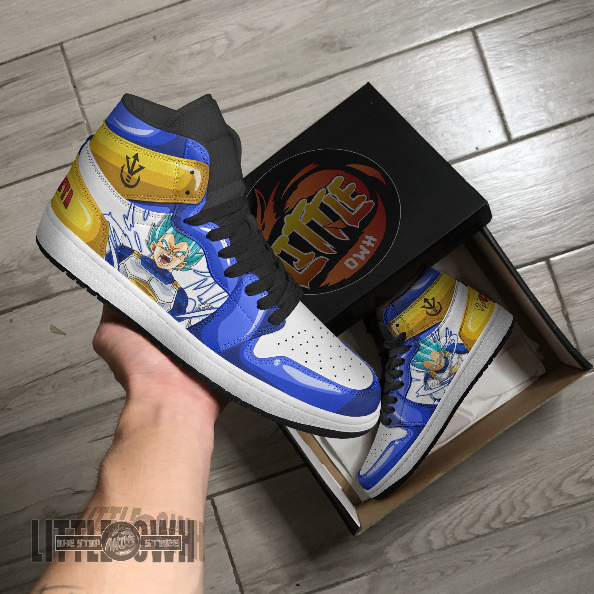 Ideafootwear Vegeta Blue AJ1 High Sneakers Shoes For Men And Women