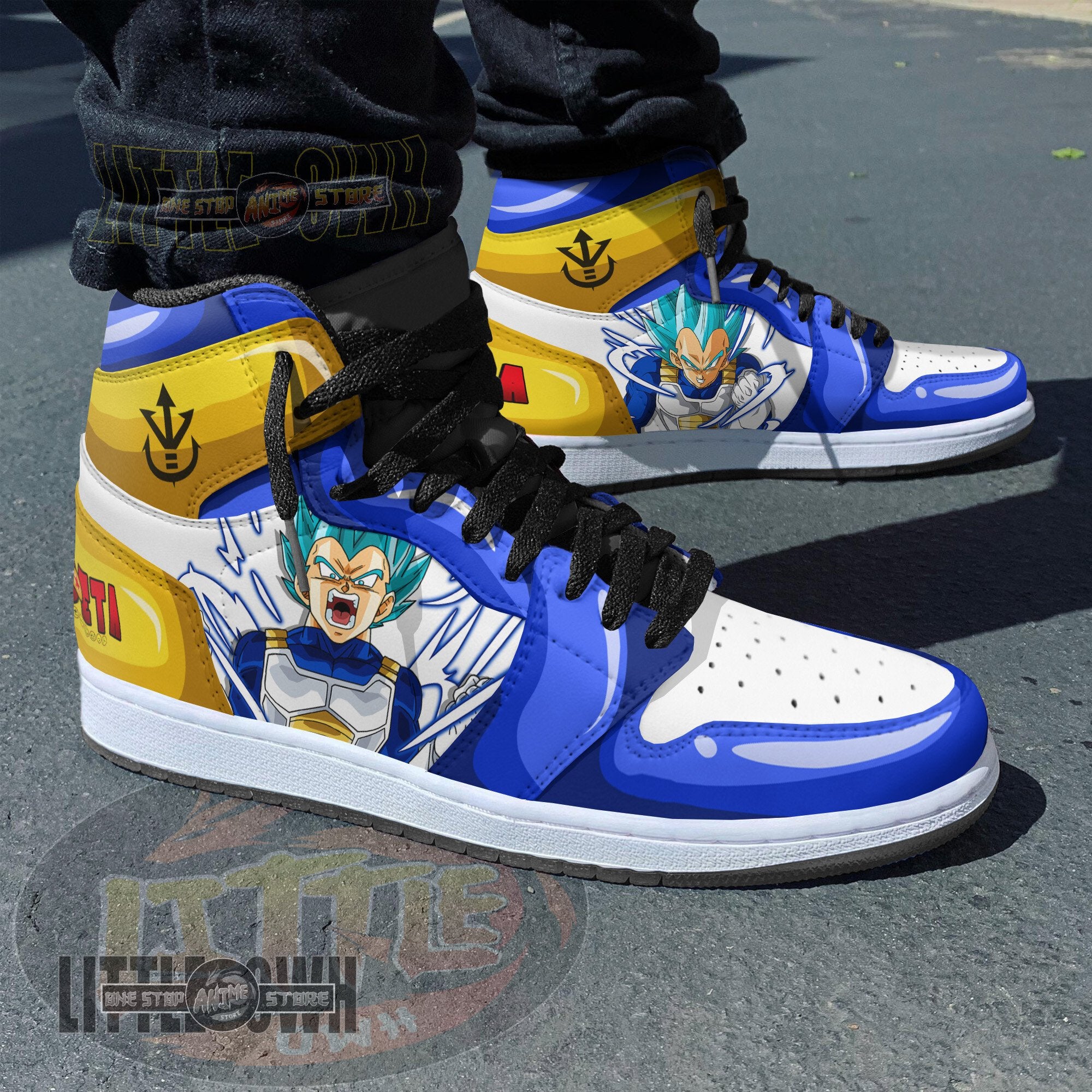 Ideafootwear Vegeta Blue AJ1 High Sneakers Shoes For Men And Women