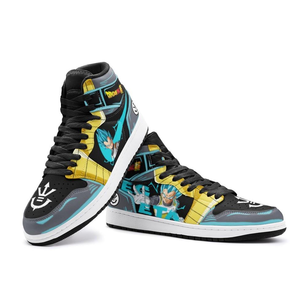 Ideafootwear Vegeta Super Saiyan Blue Dragon Ball Super AJ1 High Sneakers Shoes For Men And Women