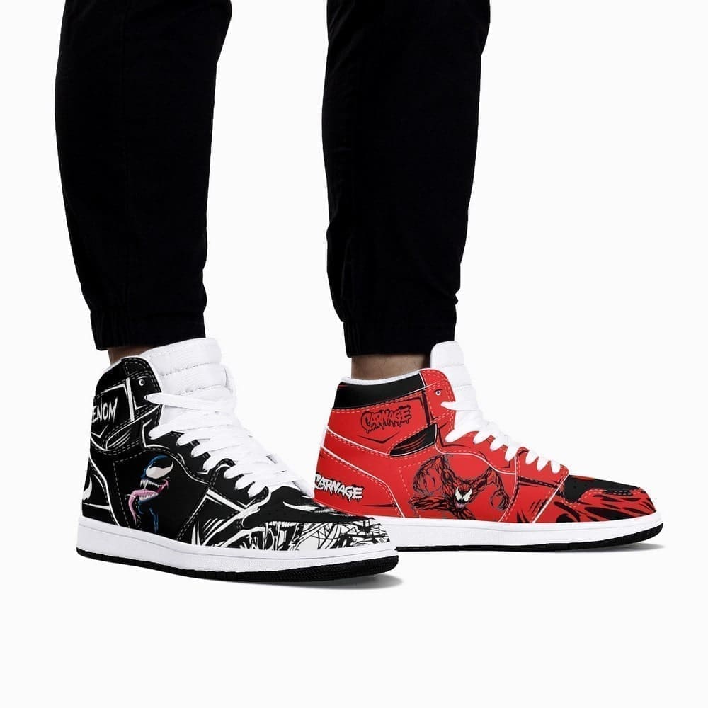 Ideafootwear Venom Carnage AJ1 High Sneakers Shoes For Men And Women