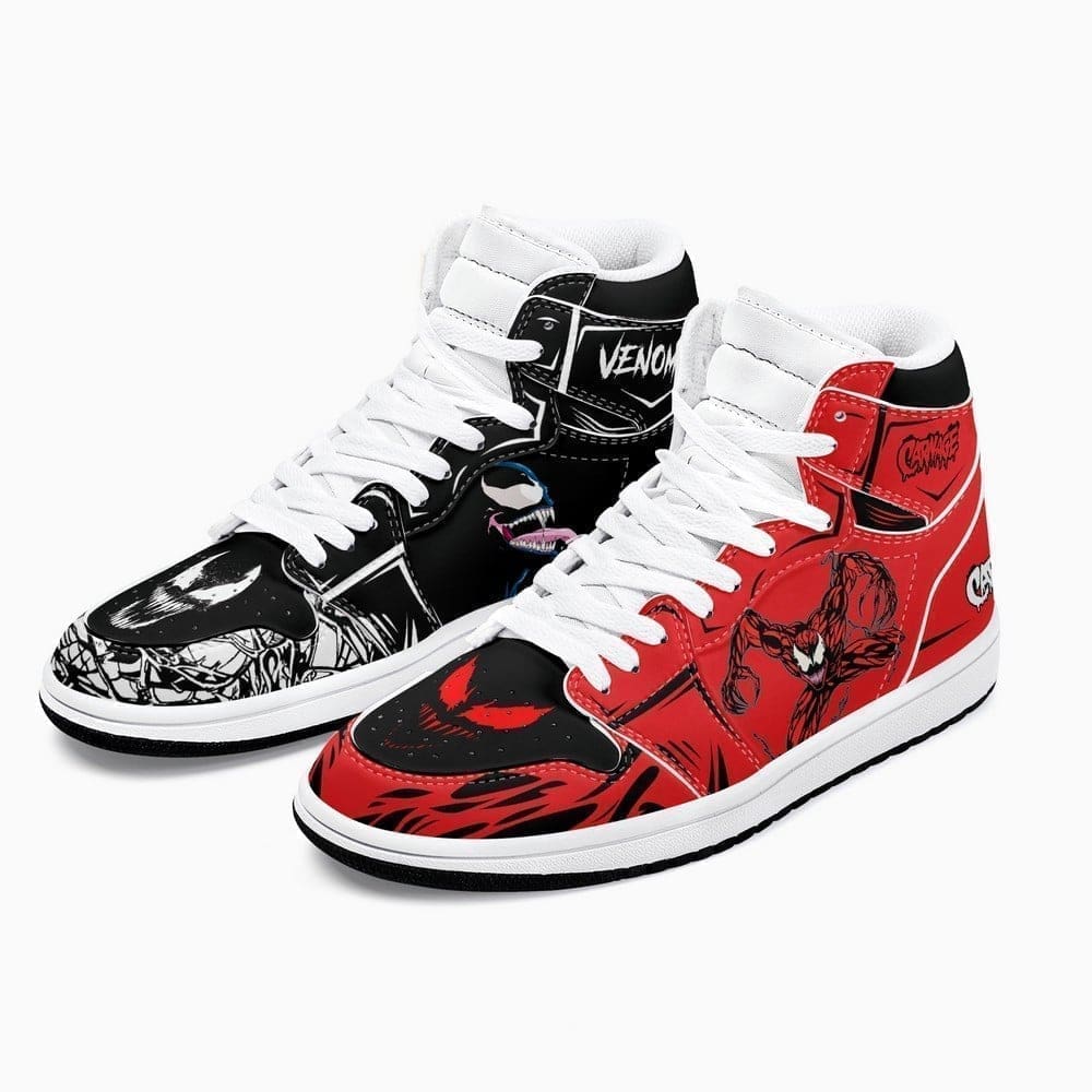 Ideafootwear Venom Carnage AJ1 High Sneakers Shoes For Men And Women