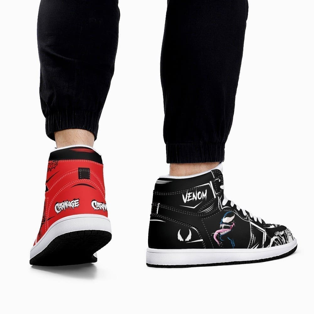 Ideafootwear Venom Carnage AJ1 High Sneakers Shoes For Men And Women