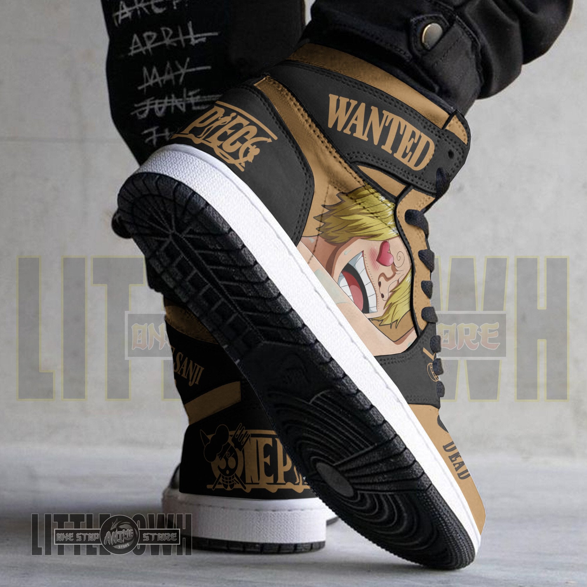 Ideafootwear Vinsmoke Sanji AJ1 High Sneakers Shoes For Men And Women