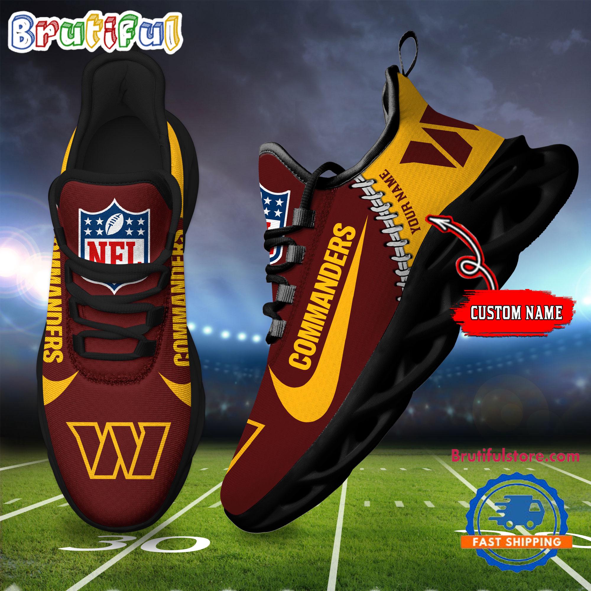 Ideafootwear Washington Commanders Max Soul Shoes Sneakers For Men And Women