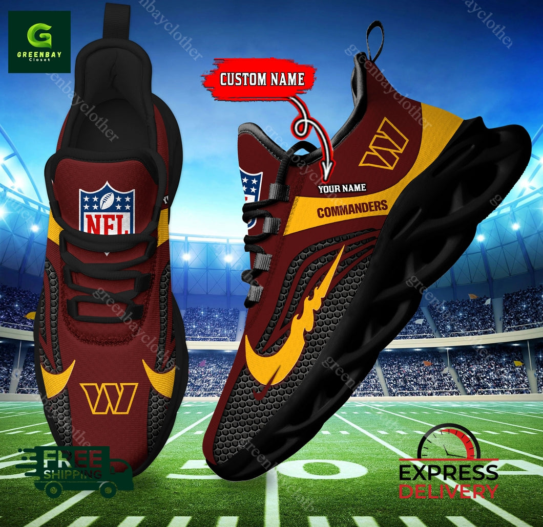 Ideafootwear Washington Commanders Max Soul Shoes Sneakers For Men And Women