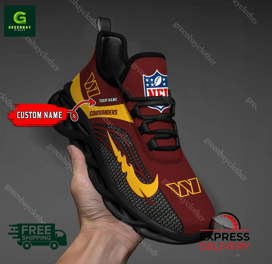 Ideafootwear Washington Commanders Max Soul Shoes Sneakers For Men And Women