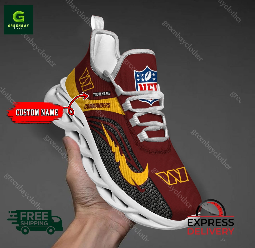 Ideafootwear Washington Commanders Max Soul Shoes Sneakers For Men And Women