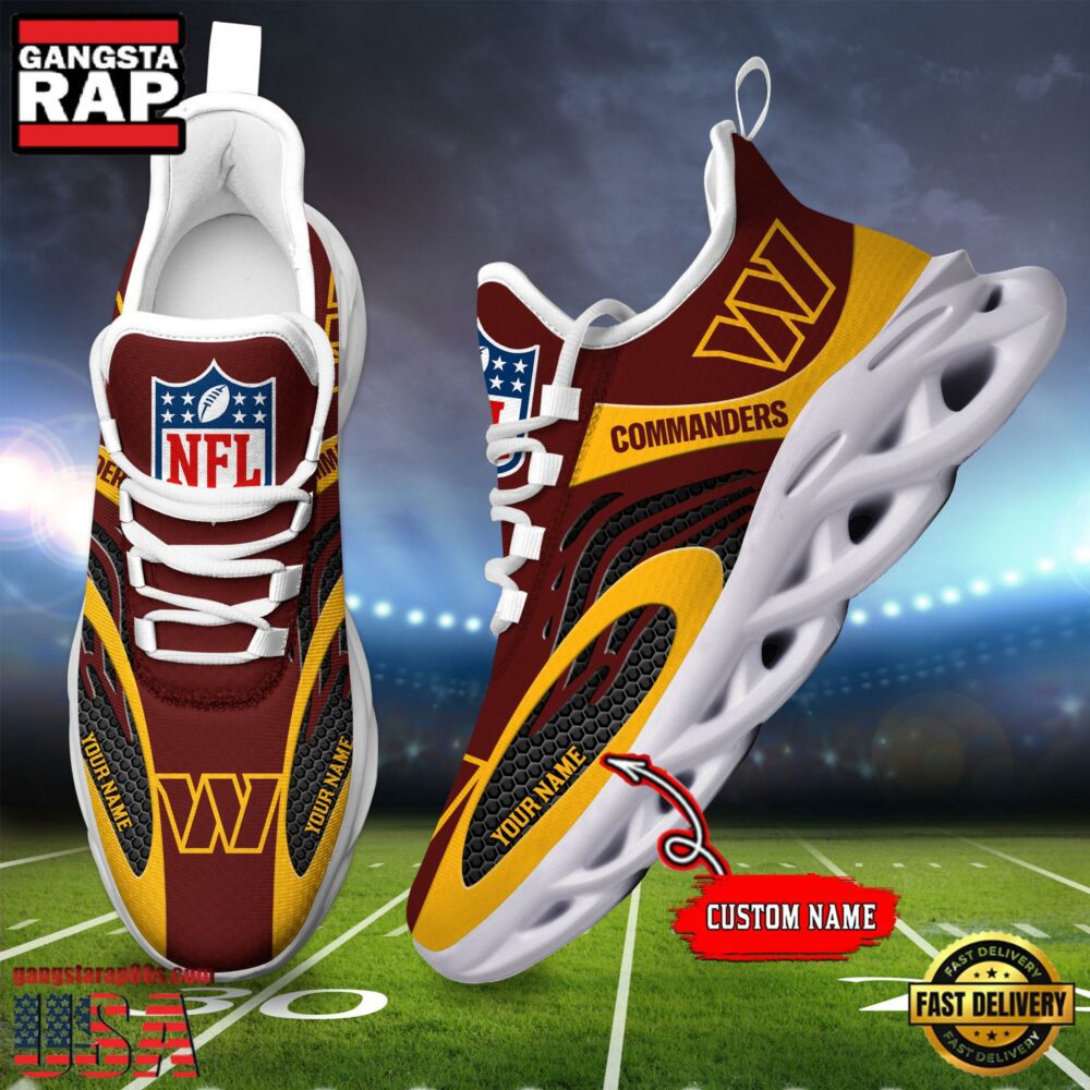 Ideafootwear Washington Commanders Max Soul Shoes Sneakers For Men And Women