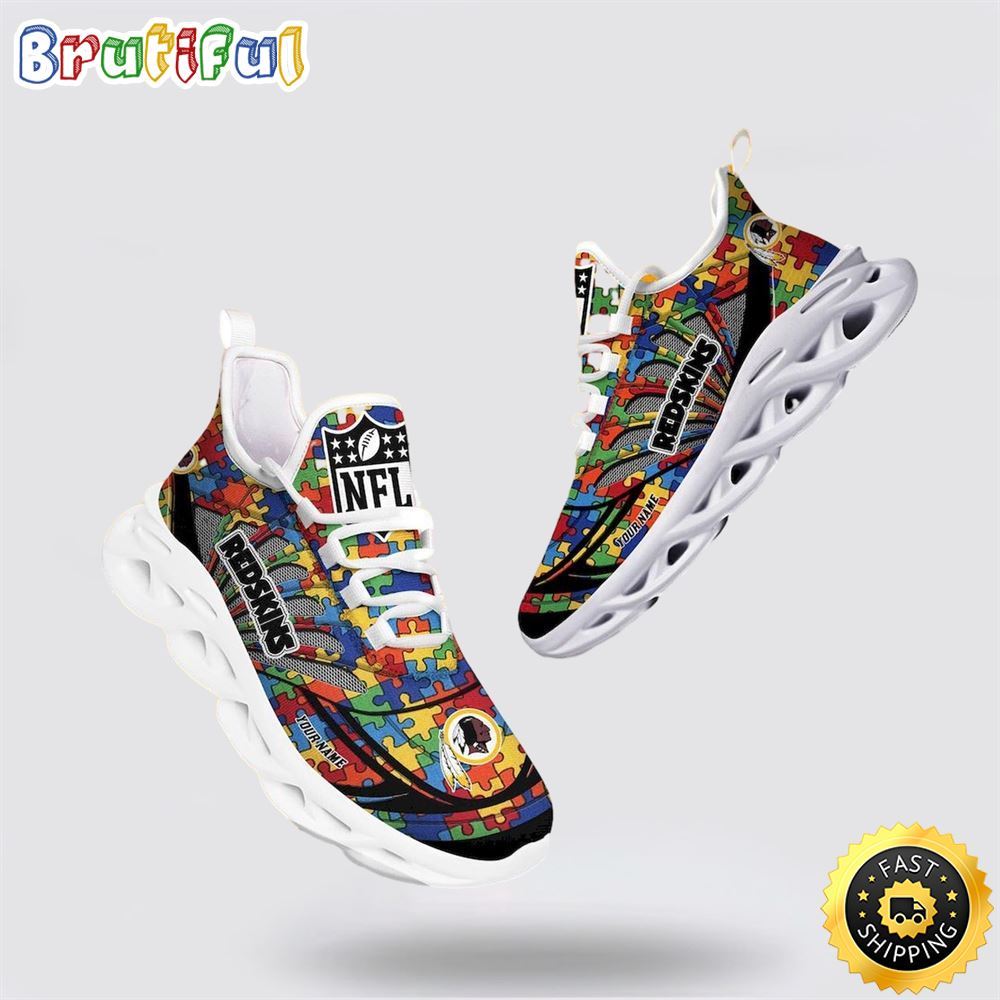 Ideafootwear Washington Commanders Max Soul Shoes Sneakers For Men And Women