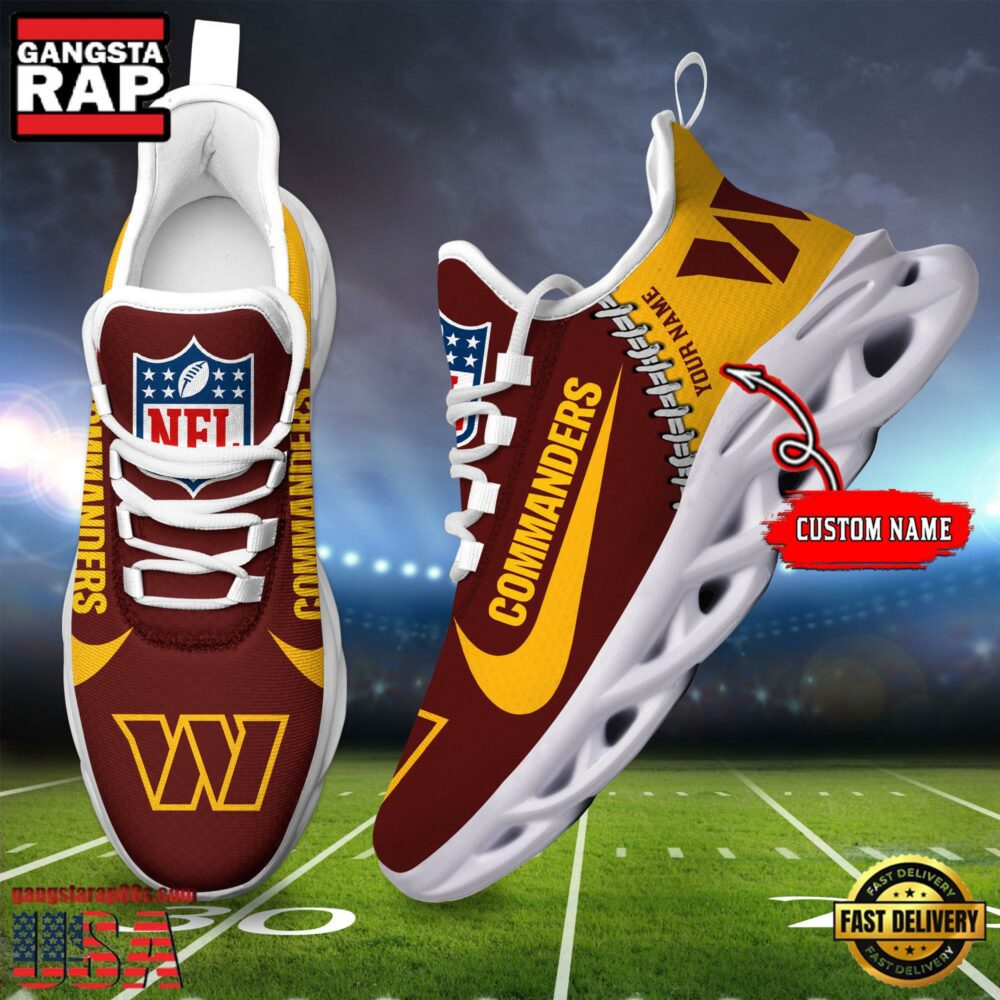 Ideafootwear Washington Commanders Max Soul Shoes Sneakers For Men And Women