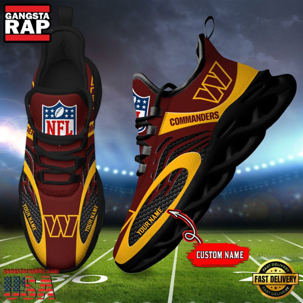 Ideafootwear Washington Commanders Max Soul Shoes Sneakers For Men And Women