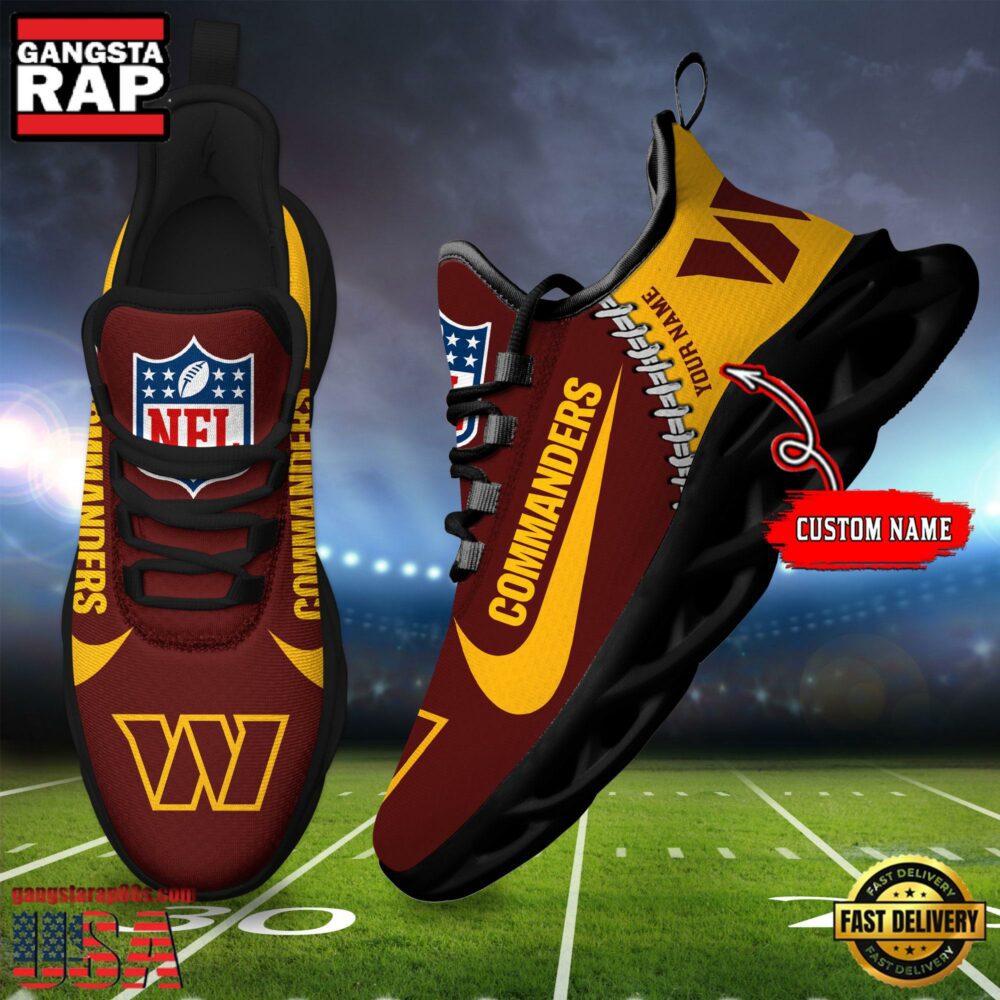 Ideafootwear Washington Commanders Max Soul Shoes Sneakers For Men And Women