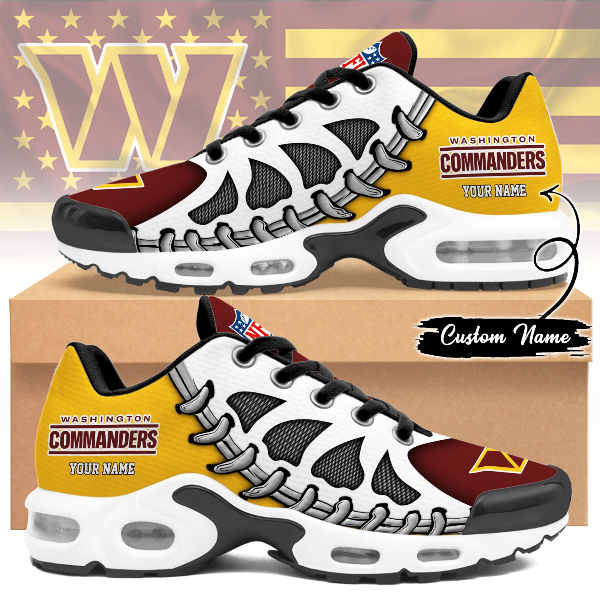 Ideafootwear Washington Commanders TN Shoes Sneakers For Men And Women