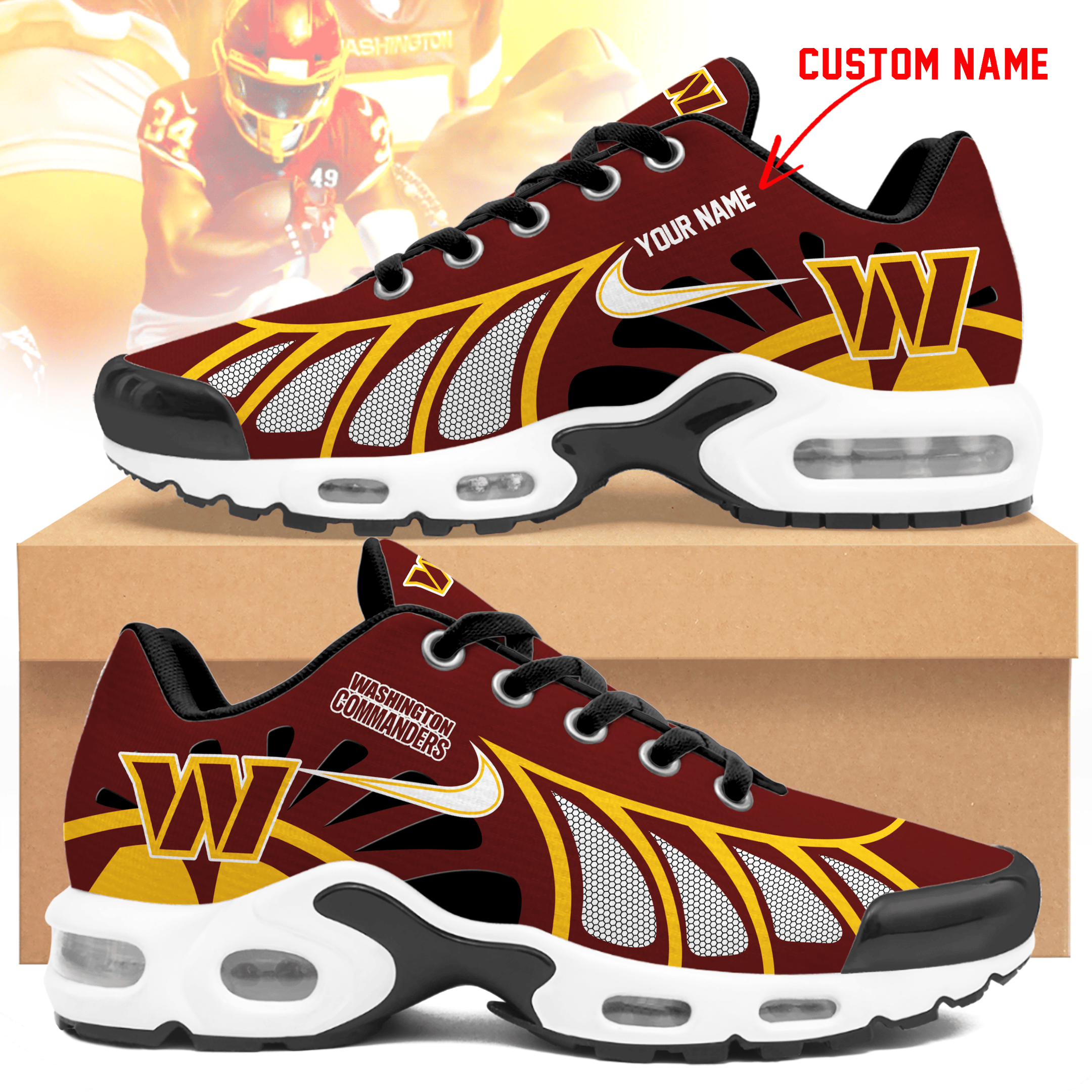 Ideafootwear Washington Commanders TN Shoes Sneakers For Men And Women