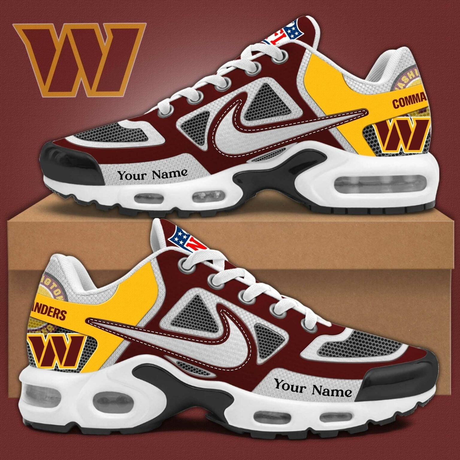 Ideafootwear Washington Commanders TN Shoes Sneakers For Men And Women
