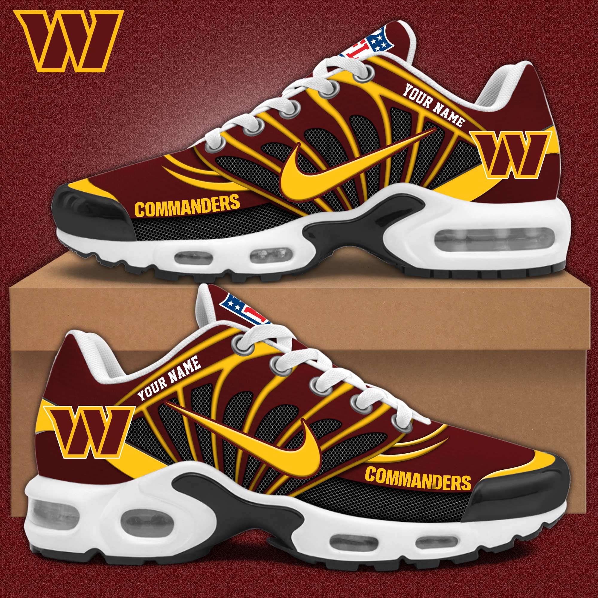Ideafootwear Washington Commanders TN Shoes Sneakers For Men And Women
