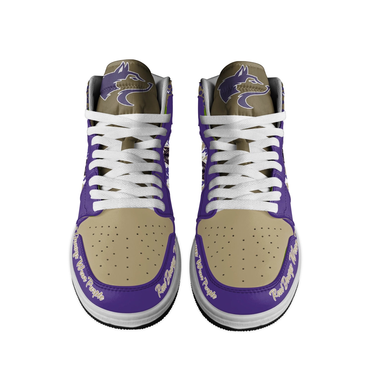 Ideafootwear Washington Huskies AJ1 High Sneakers Shoes For Men And Women