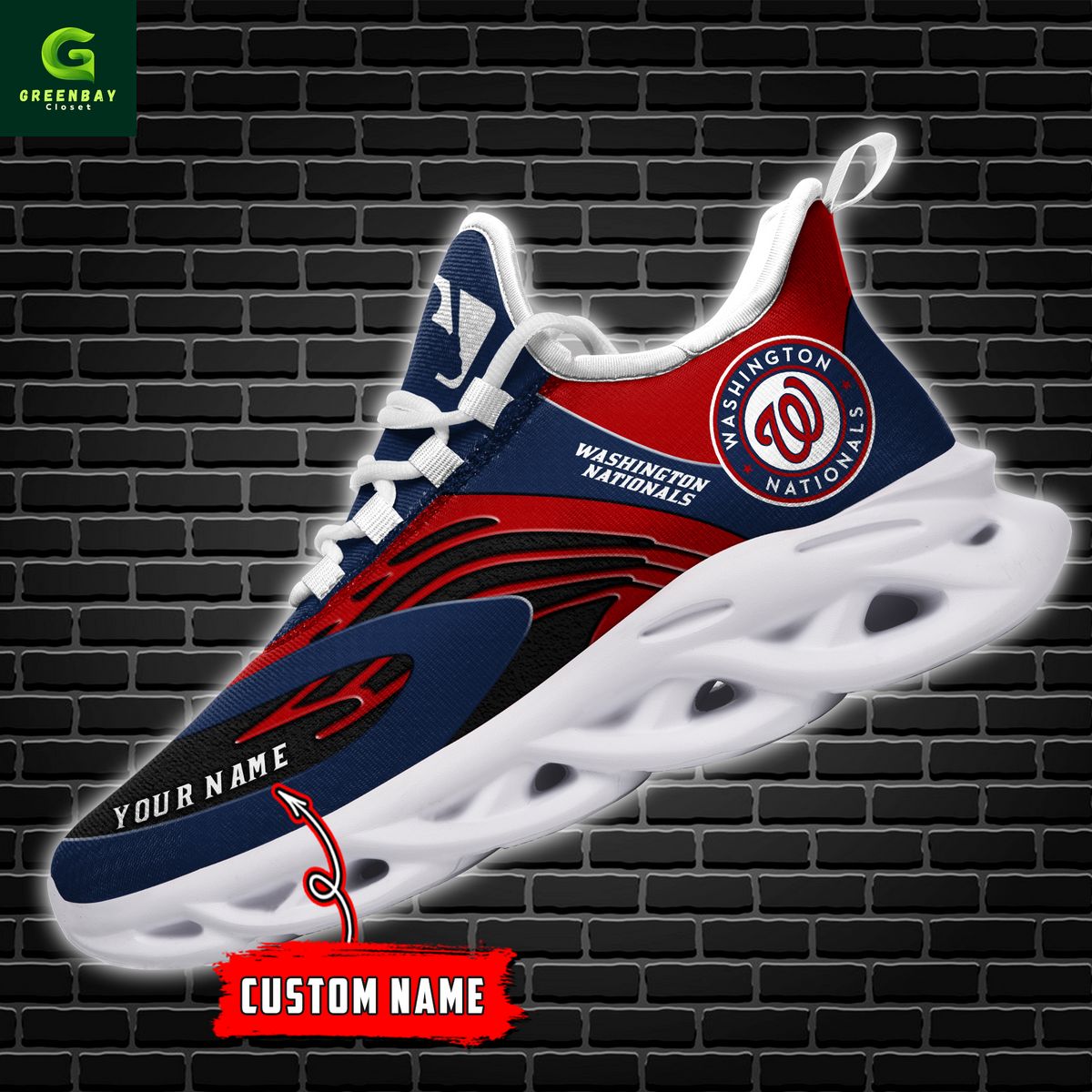 Ideafootwear Washington Nationals Max Soul Shoes Sneakers For Men And Women