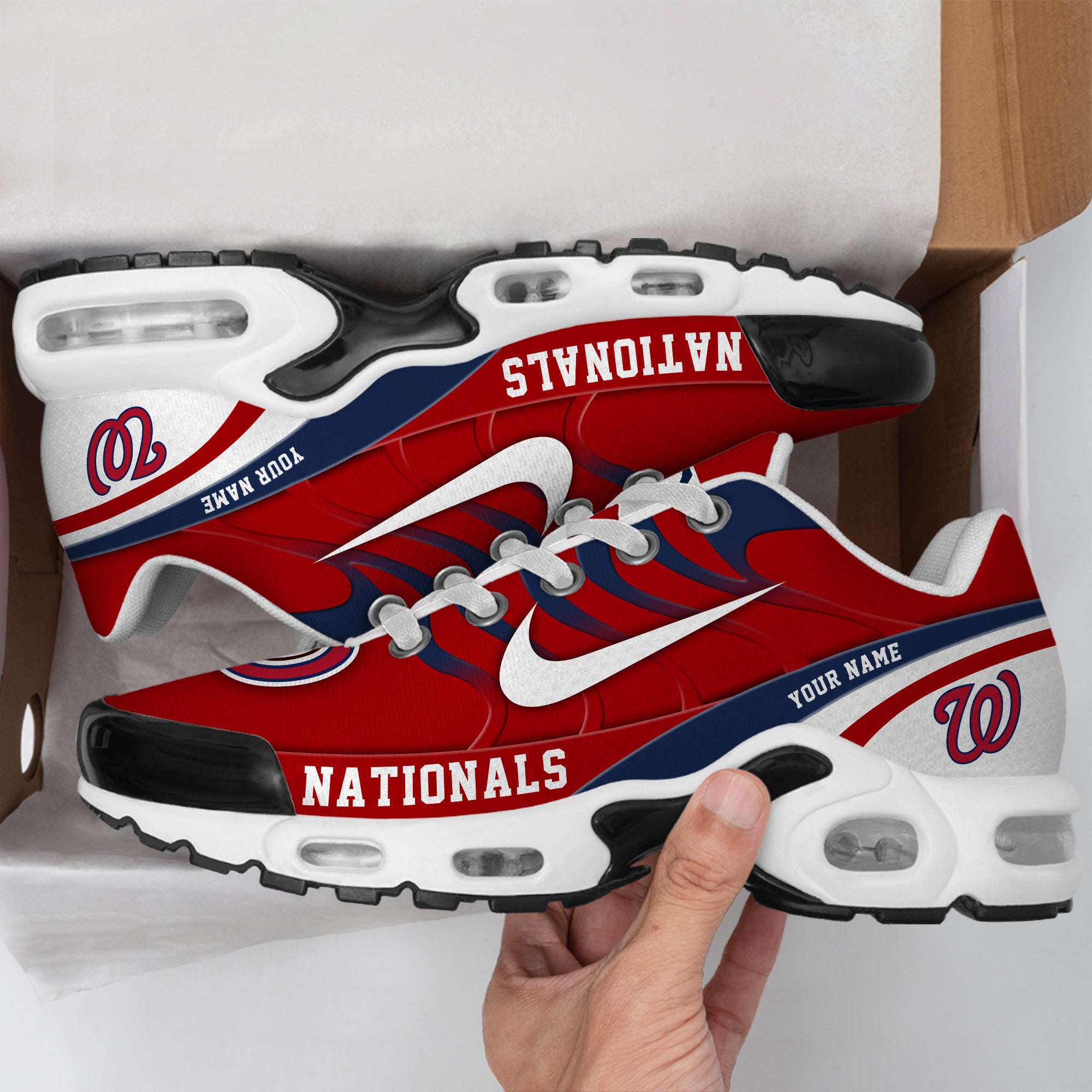 Ideafootwear Washington Nationals TN Shoes Sneakers For Men And Women
